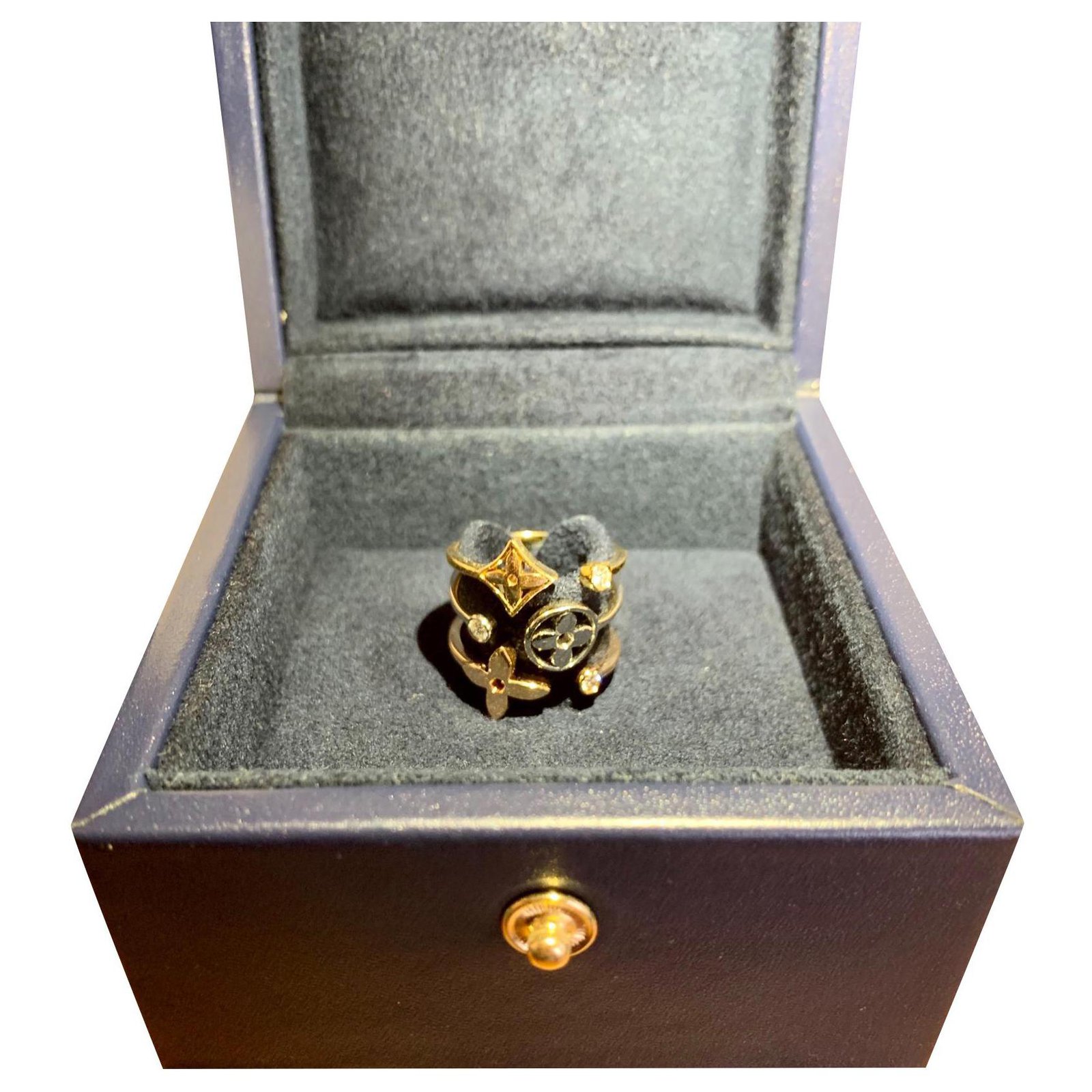 Idylle Blossom ring, 3 golds and diamonds - Jewelry - Categories