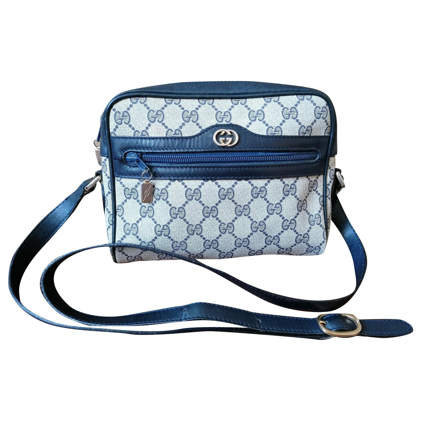 Neo vintage leather crossbody bag Gucci Blue in Leather - 29985965