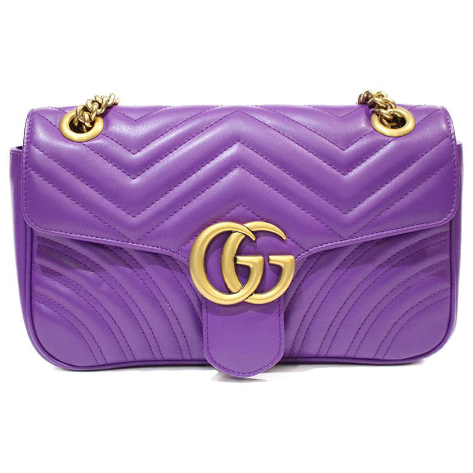 Gucci Marmont bag 26cm Purple Leather ref.180425 - Joli Closet