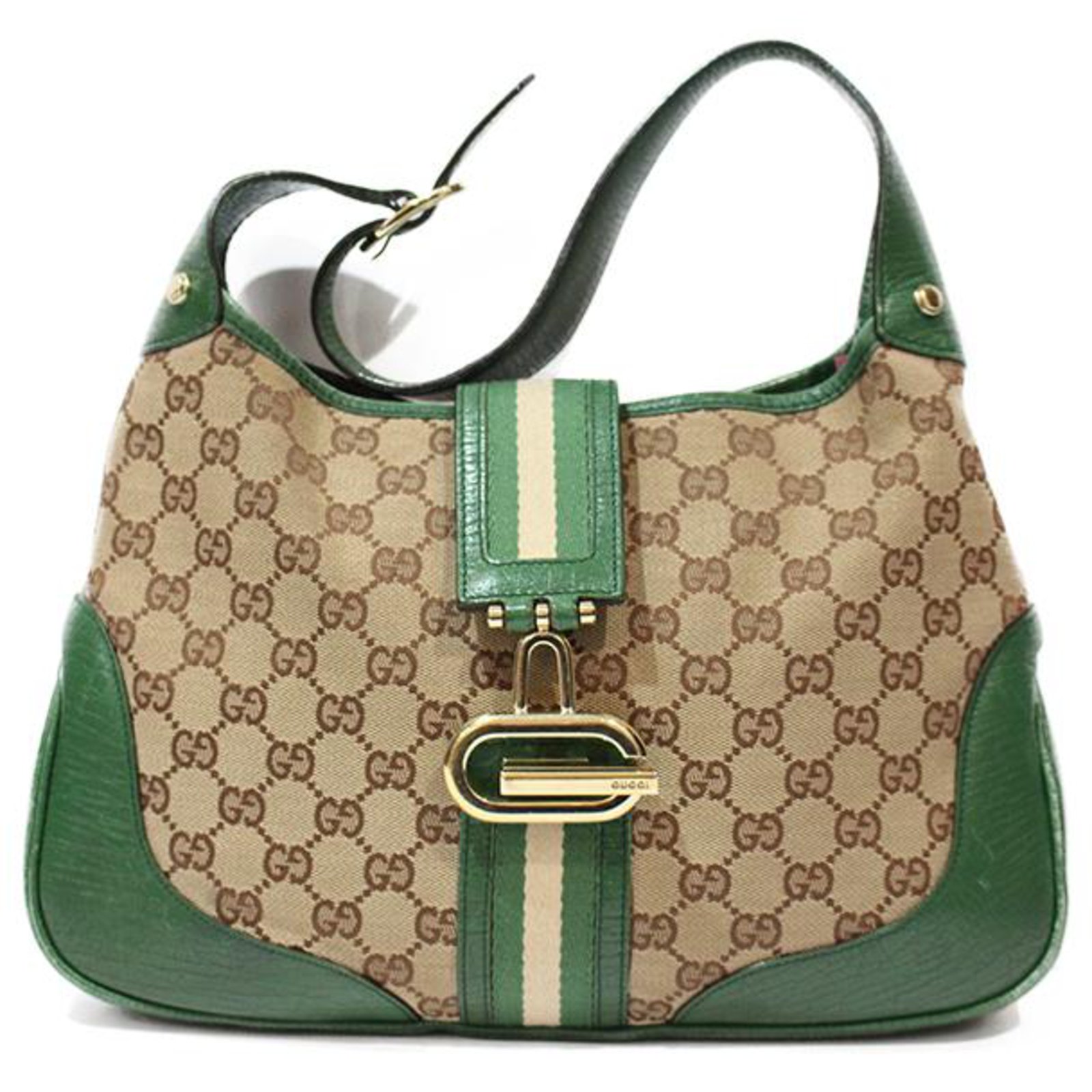 green leather gucci handbag