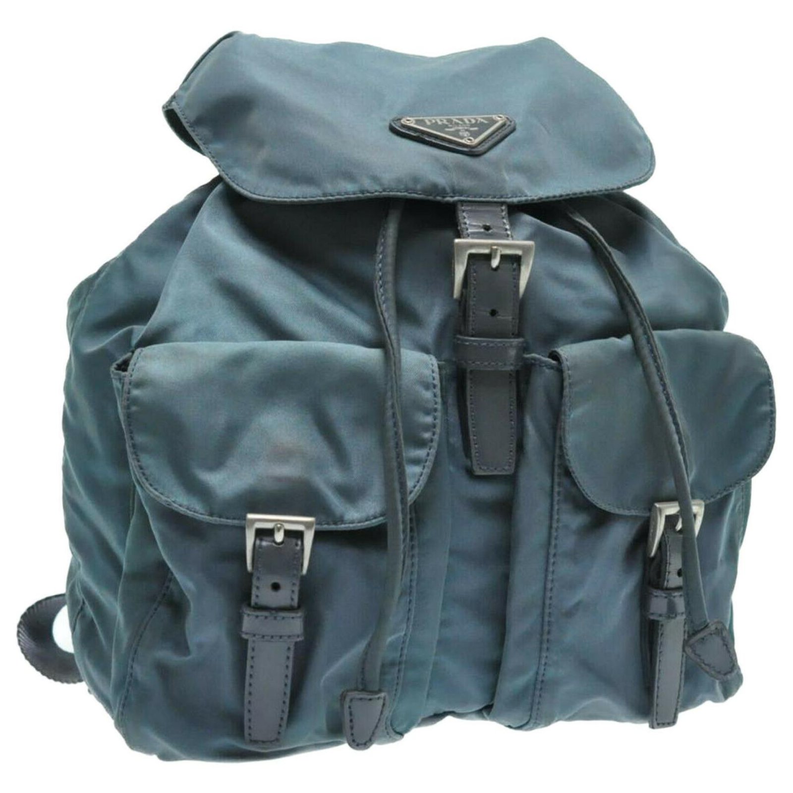 prada blue backpack
