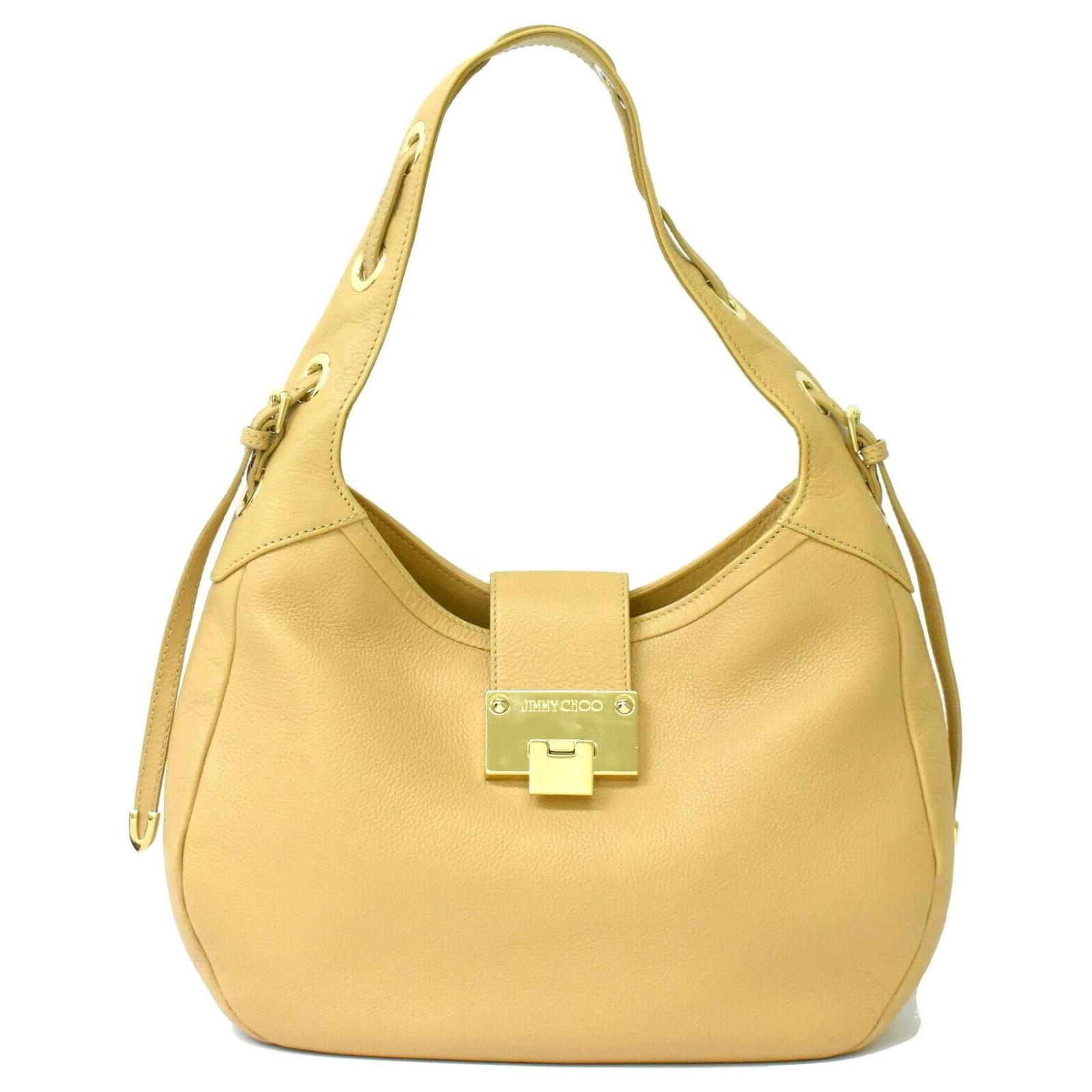 Jimmy Choo Shoulder Bag Yellow Leather ref.180756 Joli Closet