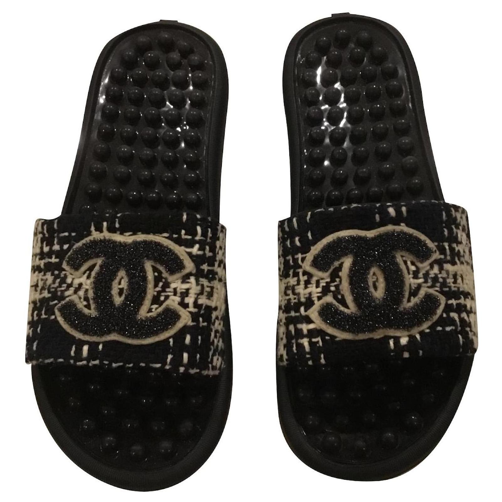 chanel slippers plastic