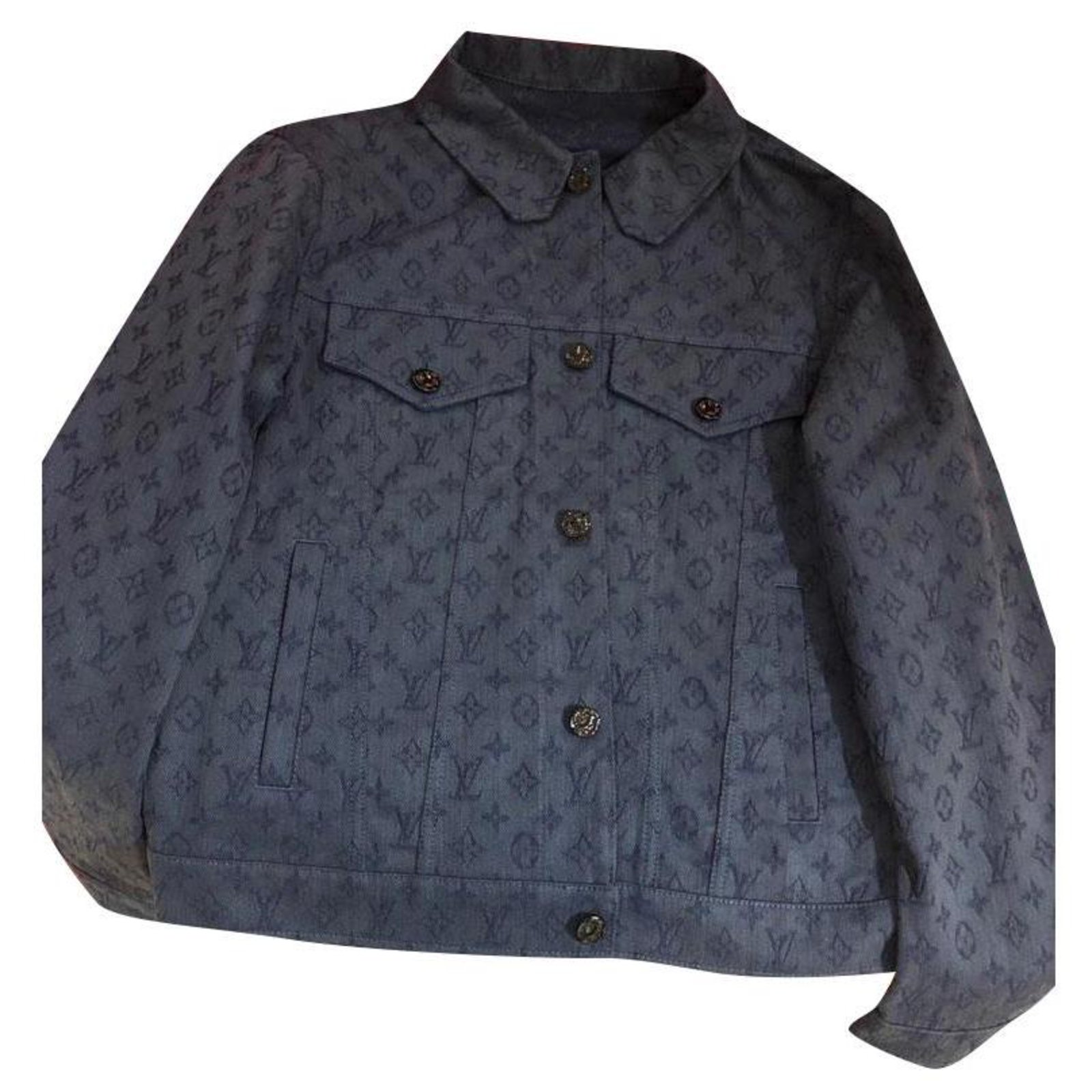 Louis Vuitton Blazers Jackets Blue Deerskin ref.181482 - Joli Closet