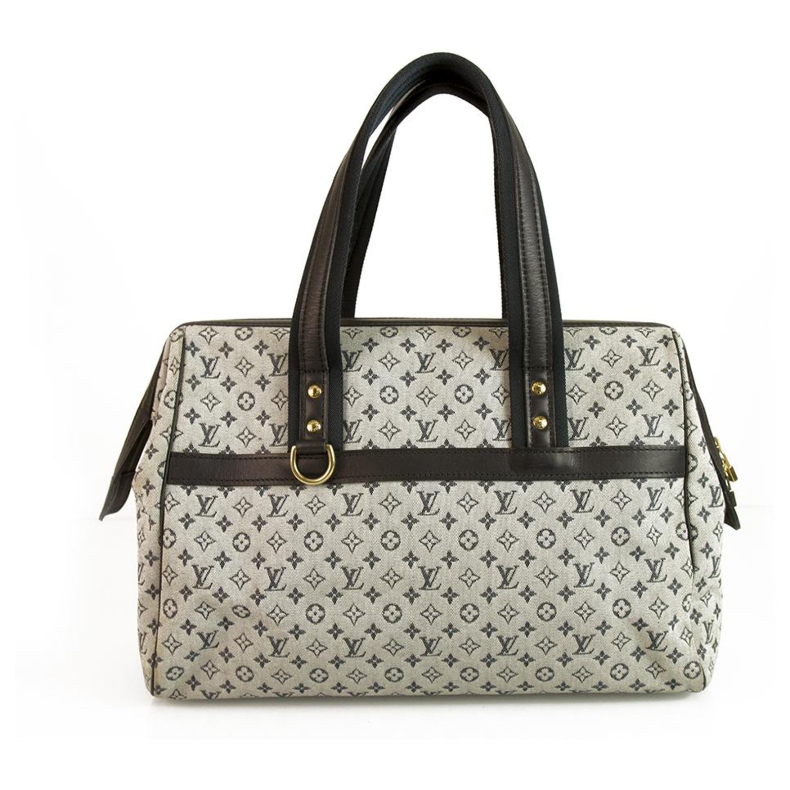 LOUIS VUITTON Blue Mini Lin Monogram Canvas Josephine GM Bag