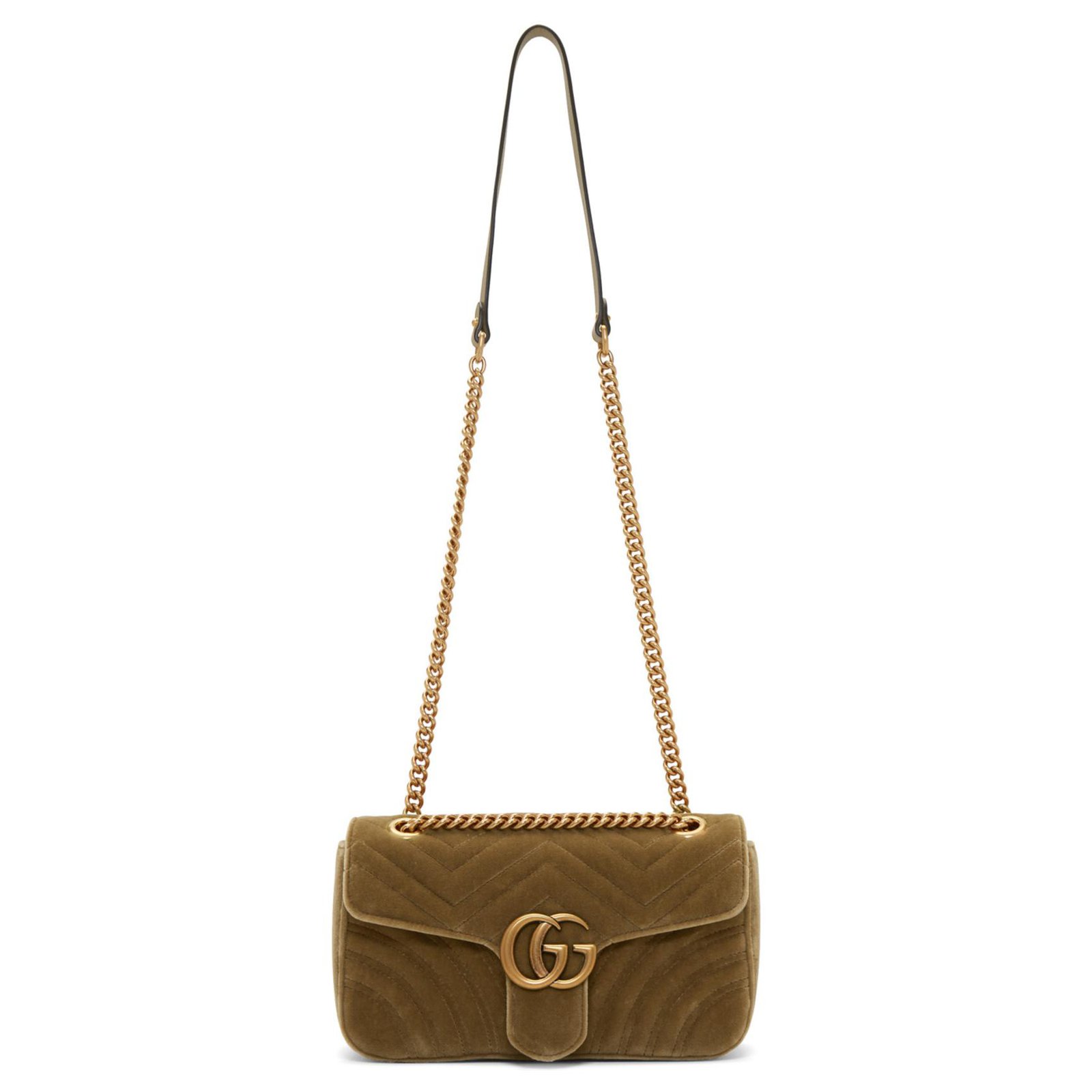 Gucci GG Marmont VELVET shoulder bag BRAND NEW Light brown ref.181851 -  Joli Closet
