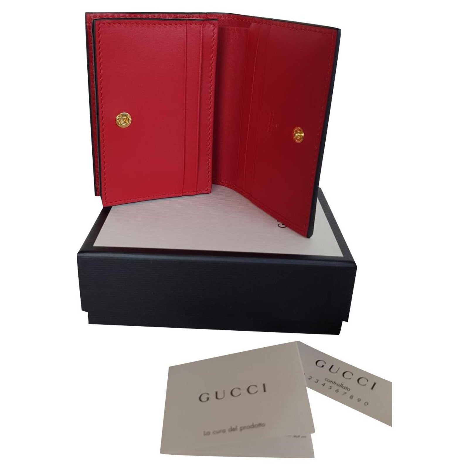 Gucci Bear&Bosco wallet, in supreme GG Red Leather ref.182151 - Joli Closet
