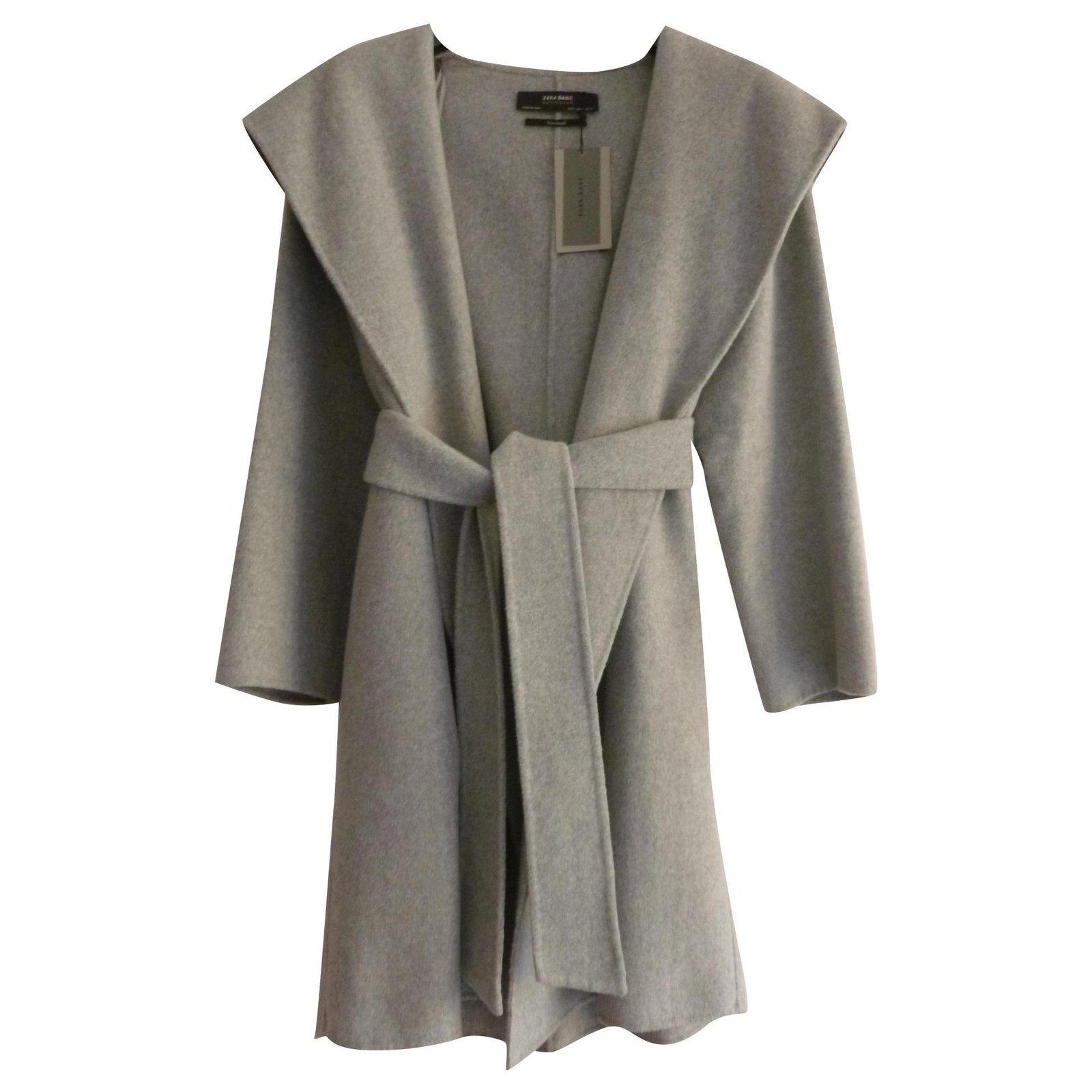 manteau laine gris femme zara