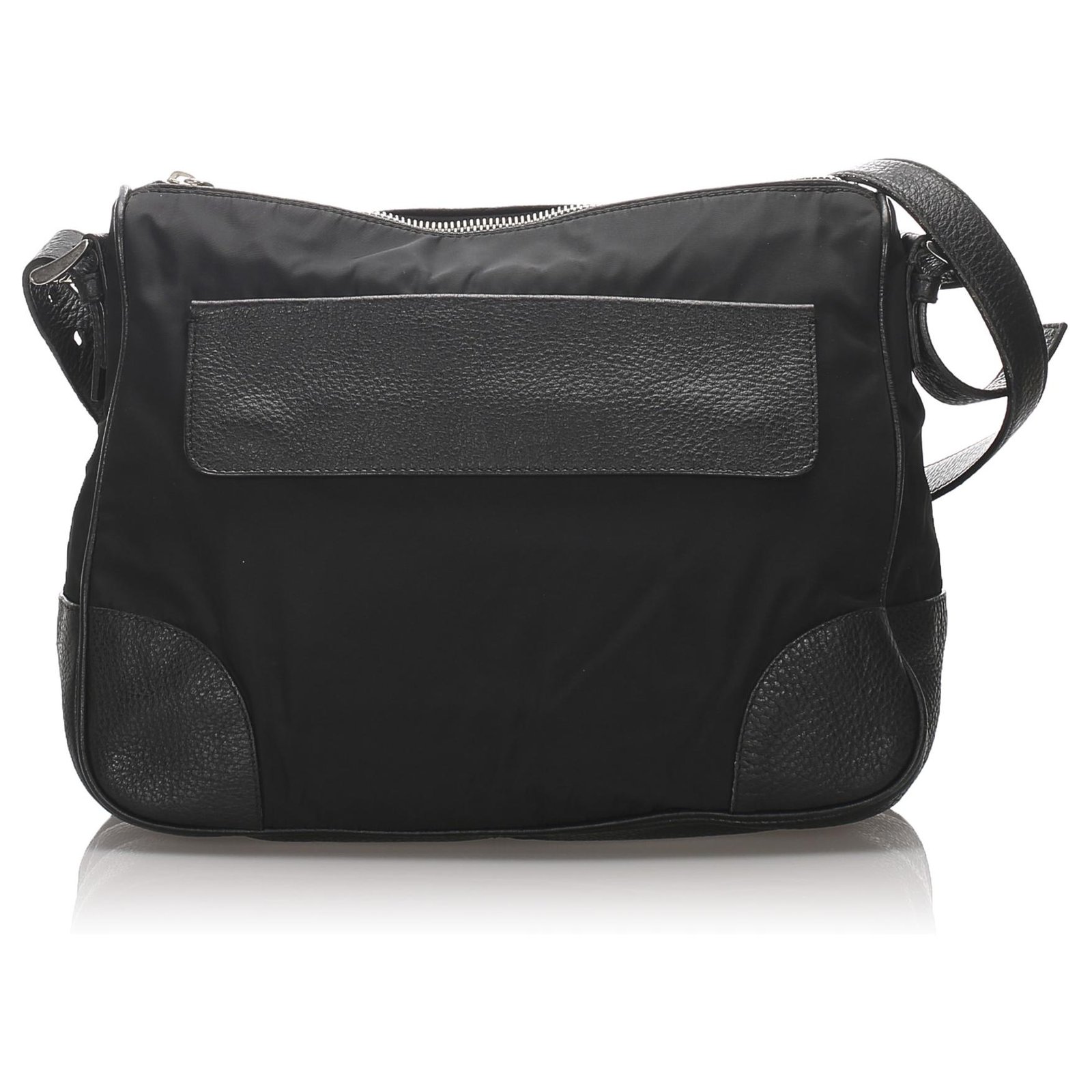 prada black leather crossbody bag