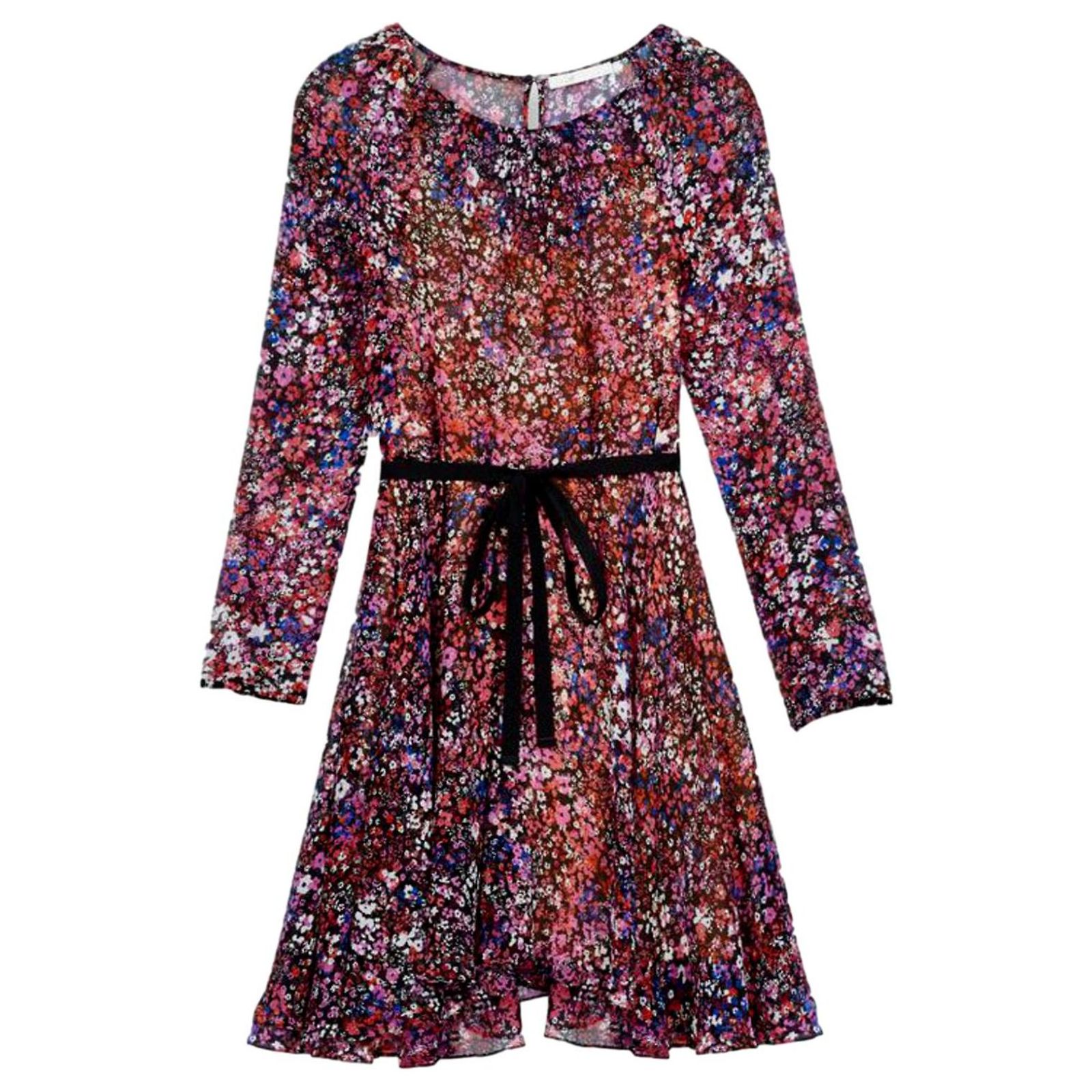 Robe Maxi En Soie Kachel Multicolore - Taille 10 - été Printemps - V-neck - Manches Courtes