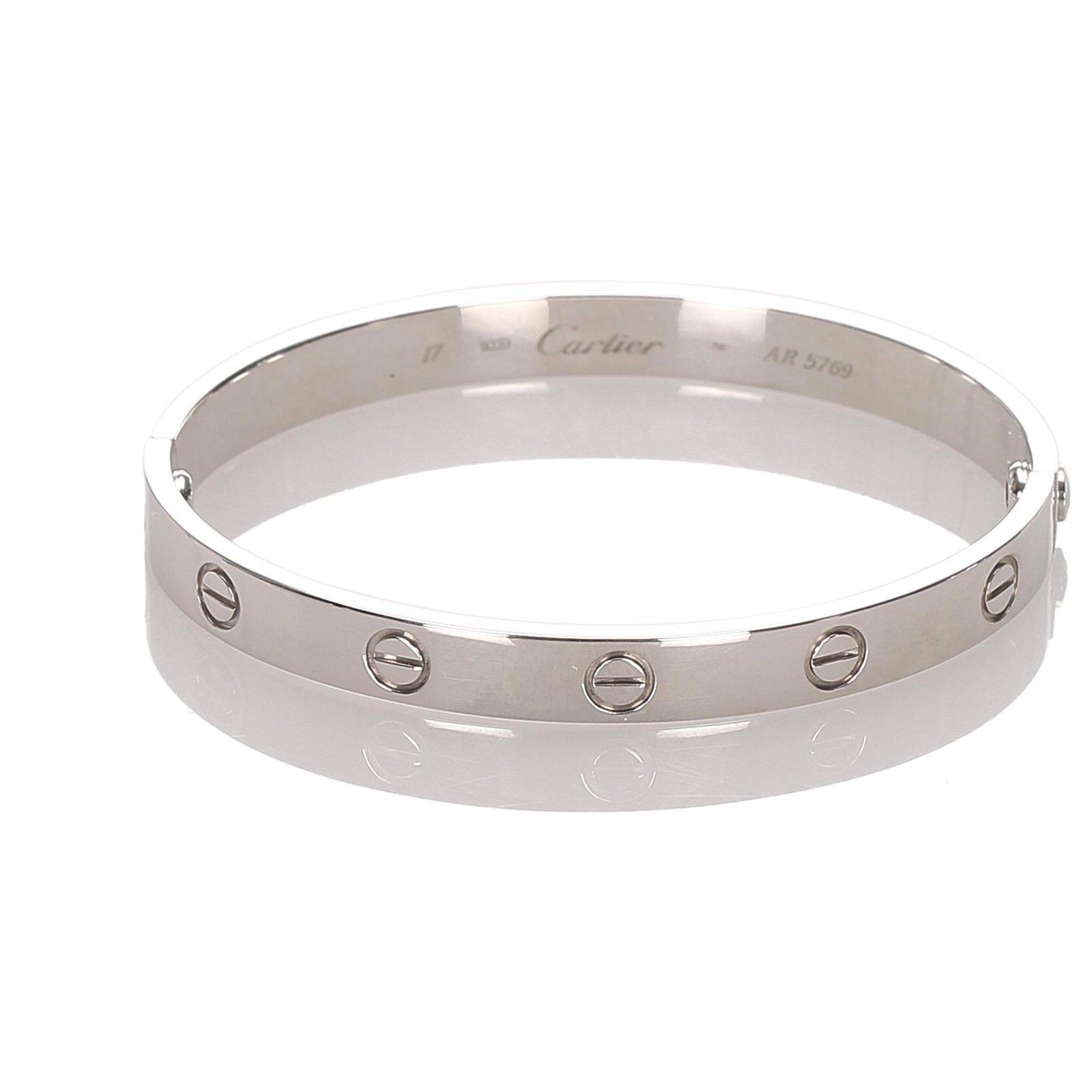 cartier love bracelet in silver