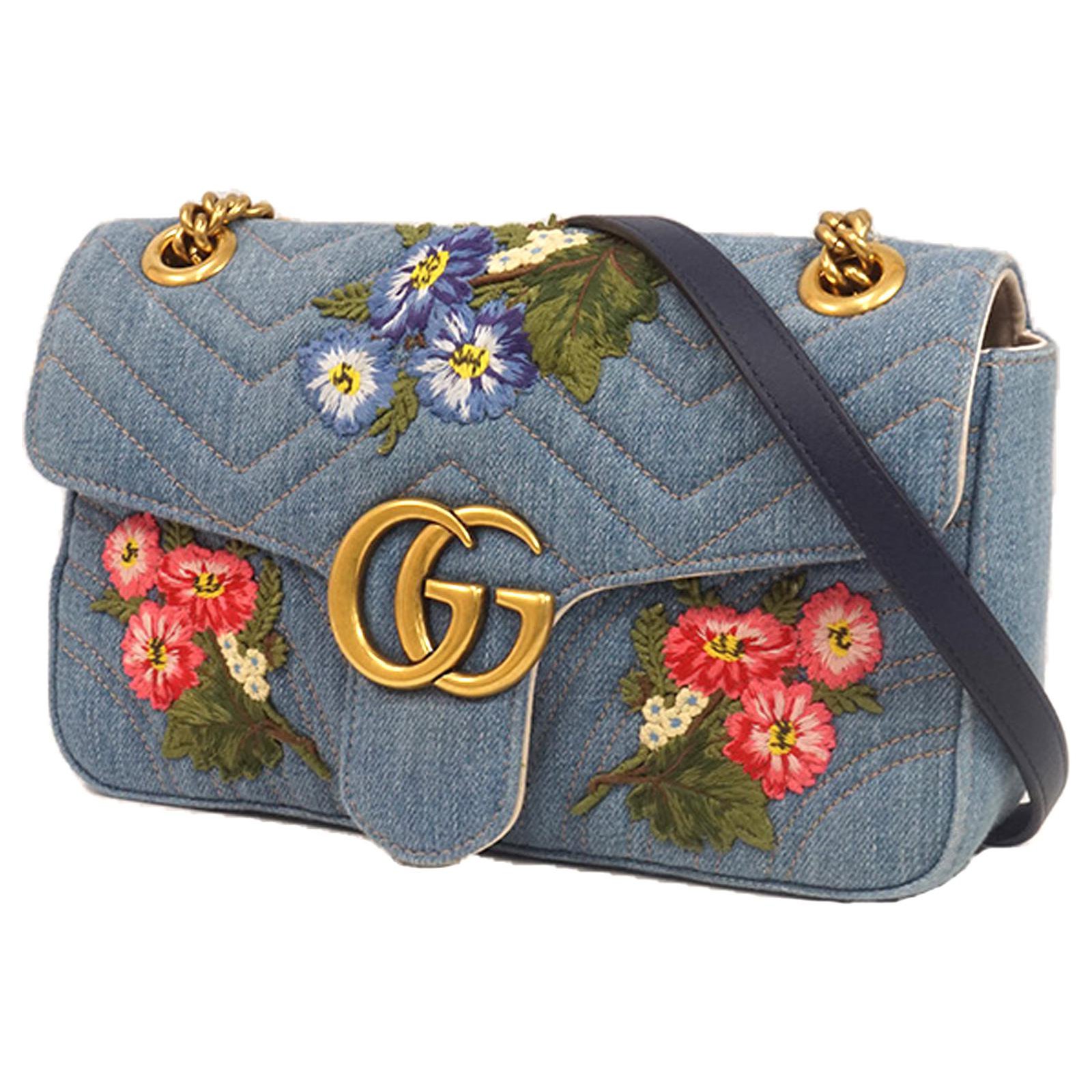 gucci blue floral bag