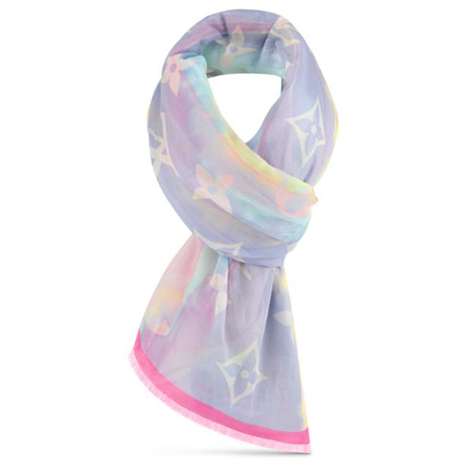 Ond vedhæng Messing Louis Vuitton LV Scarf new Pink Cotton ref.183503 - Joli Closet