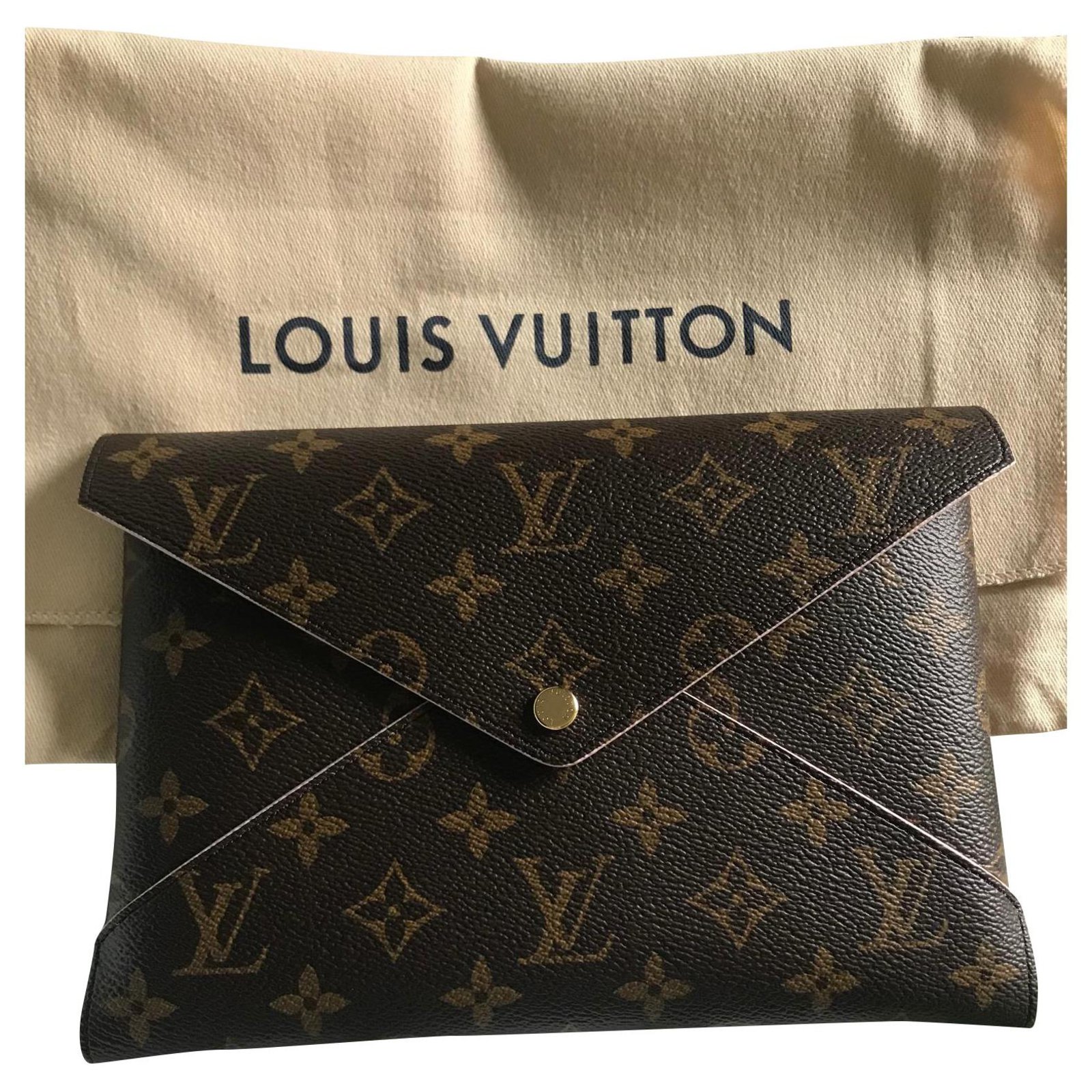 Louis Vuitton Kirigami Large Pochette Brown Pink Leather Cloth ref