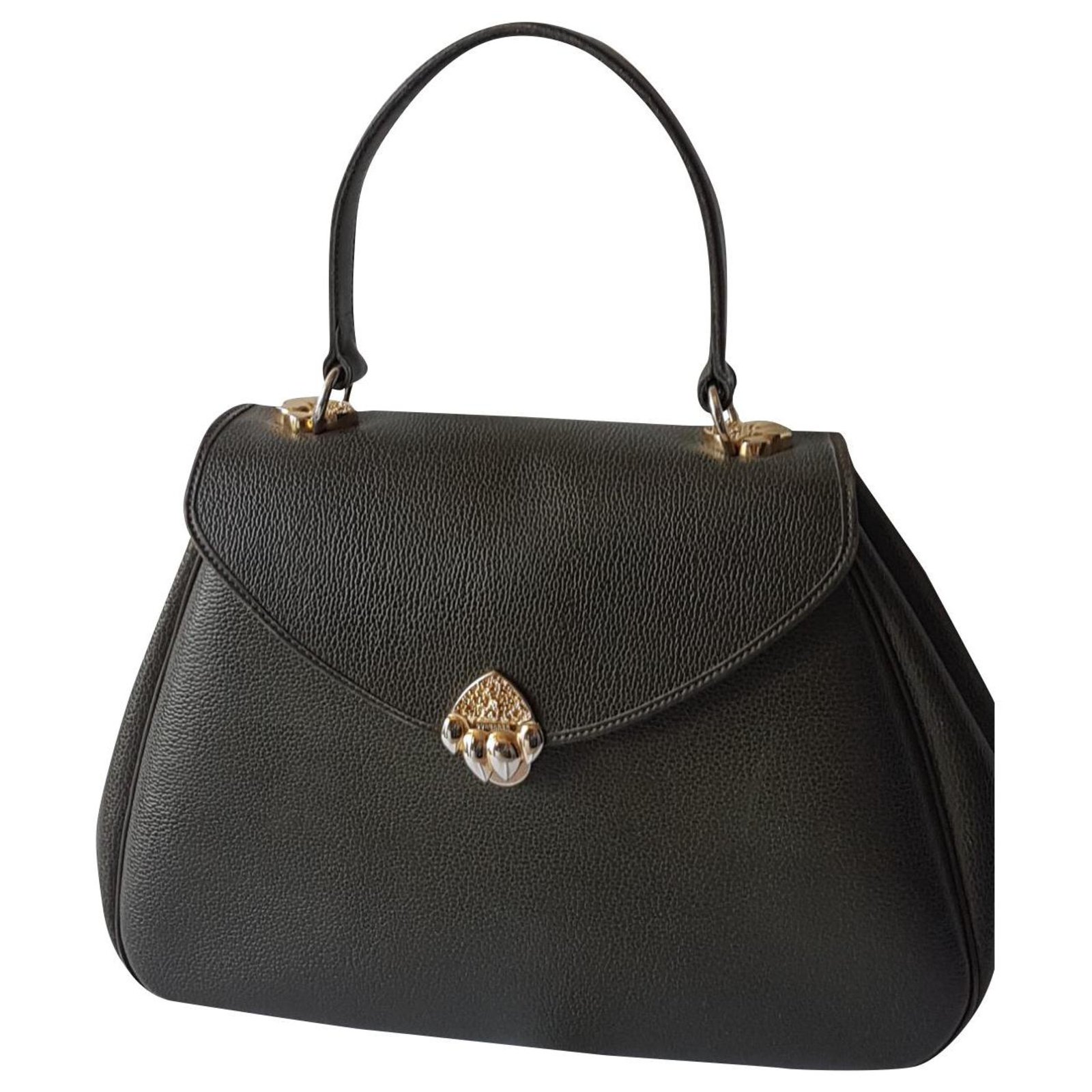 Jean-Louis Scherrer - Authenticated Handbag - Leather Grey Plain for Women, Very Good Condition