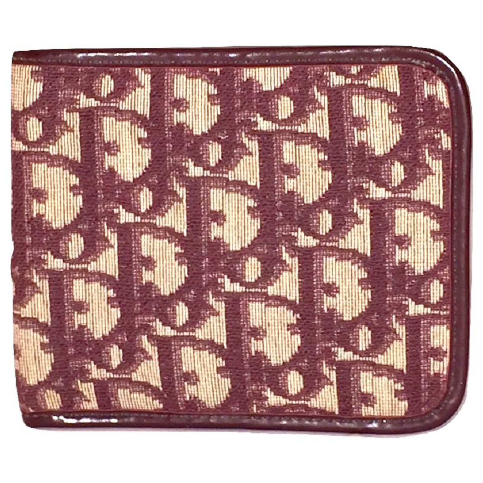 Dior Burgundy Leather Diorissimo Envelope Wallet at 1stDibs