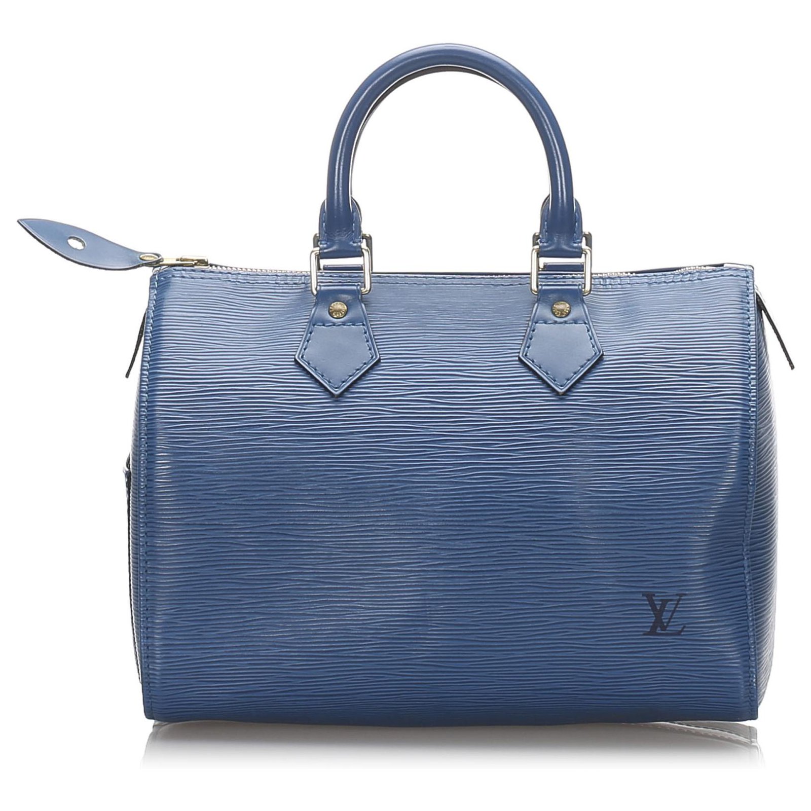 Sacs à main Louis Vuitton Louis Vuitton Blue Epi Speedy 25 Cuir Bleu ref.184328 - Joli Closet