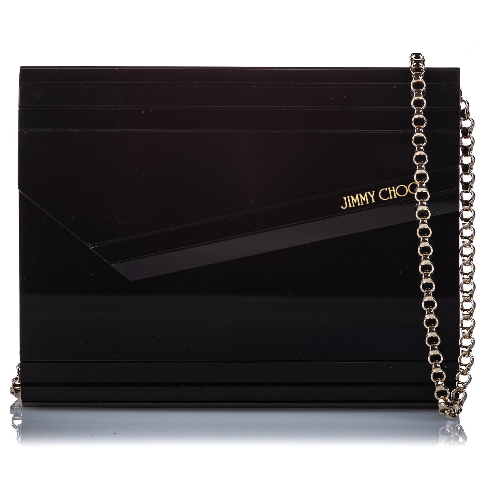 Jimmy Choo Black Acrylic Candy Clutch Plastic ref.184340 - Joli Closet