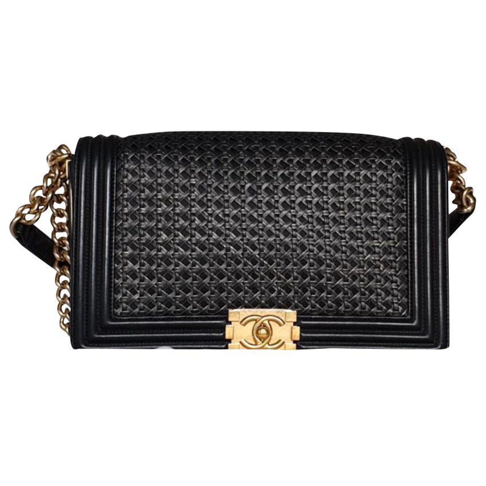 Limited edition Chanel medium boy bag Black Leather ref.184382 - Joli Closet