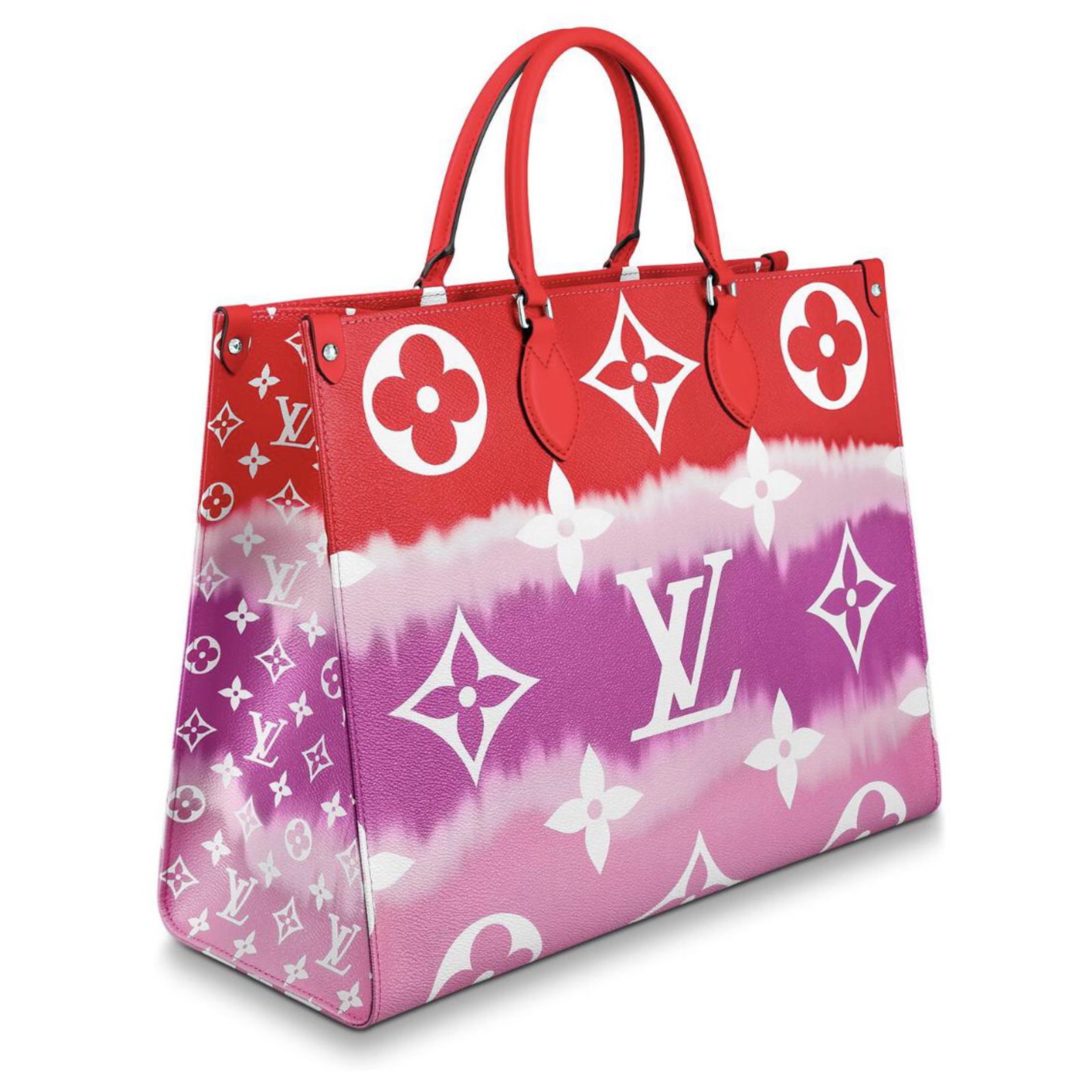 Onthego tote Louis Vuitton Red in Cotton - 31084002