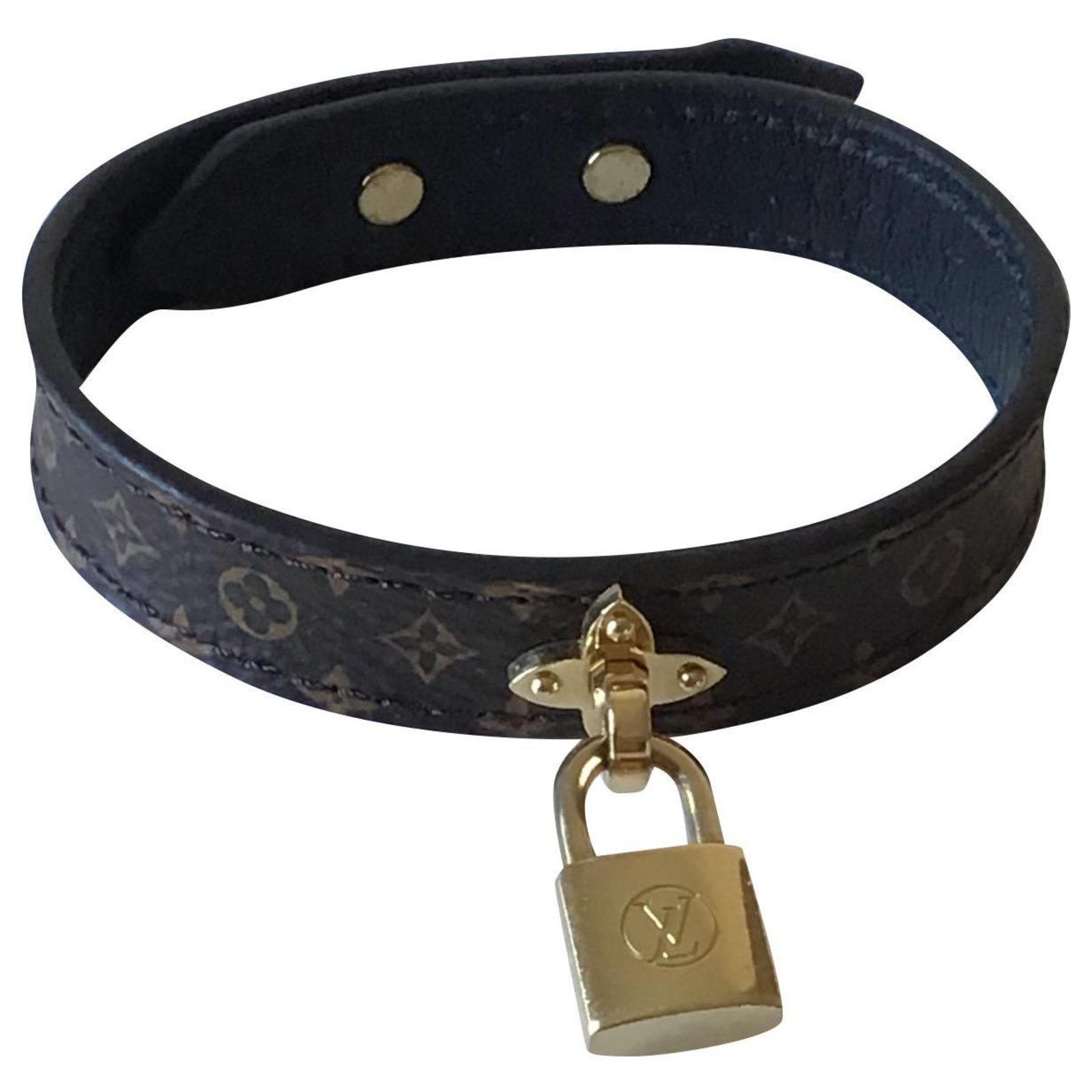 Bracelet Louis Vuitton argent cordon cadenas