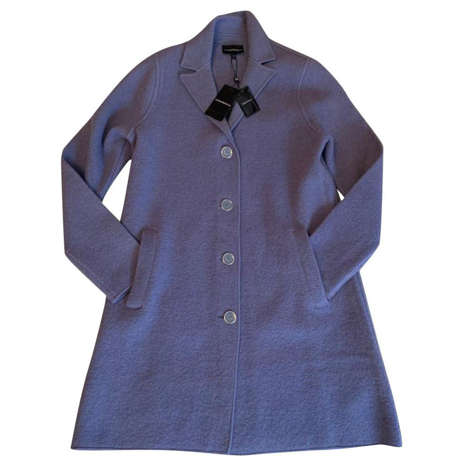 blue armani coat