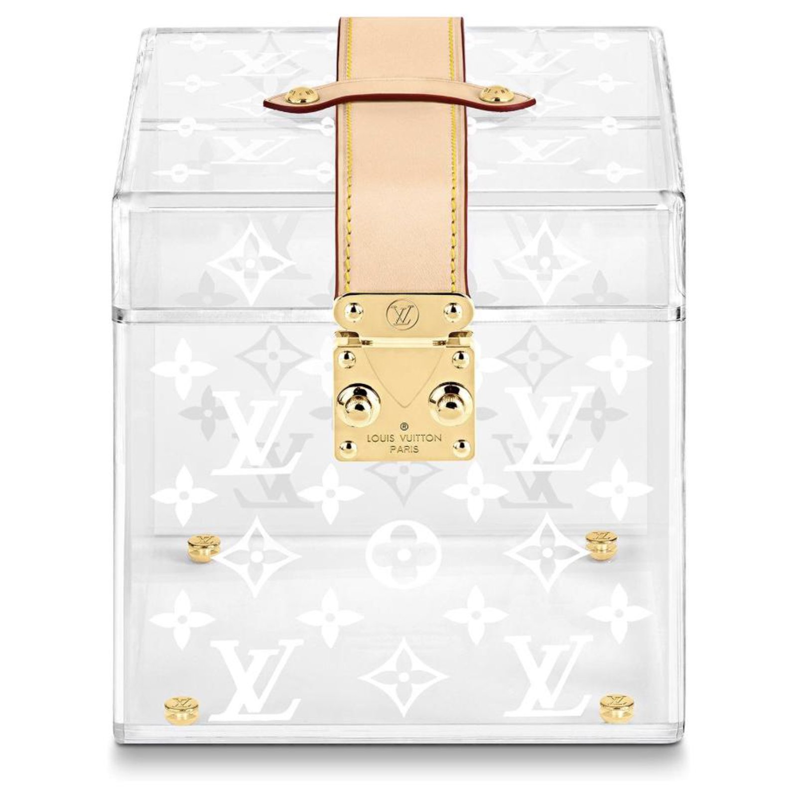 Louis Vuitton Rare White Red Plexiglass Scott Trunk Clutch Box Limited Edition