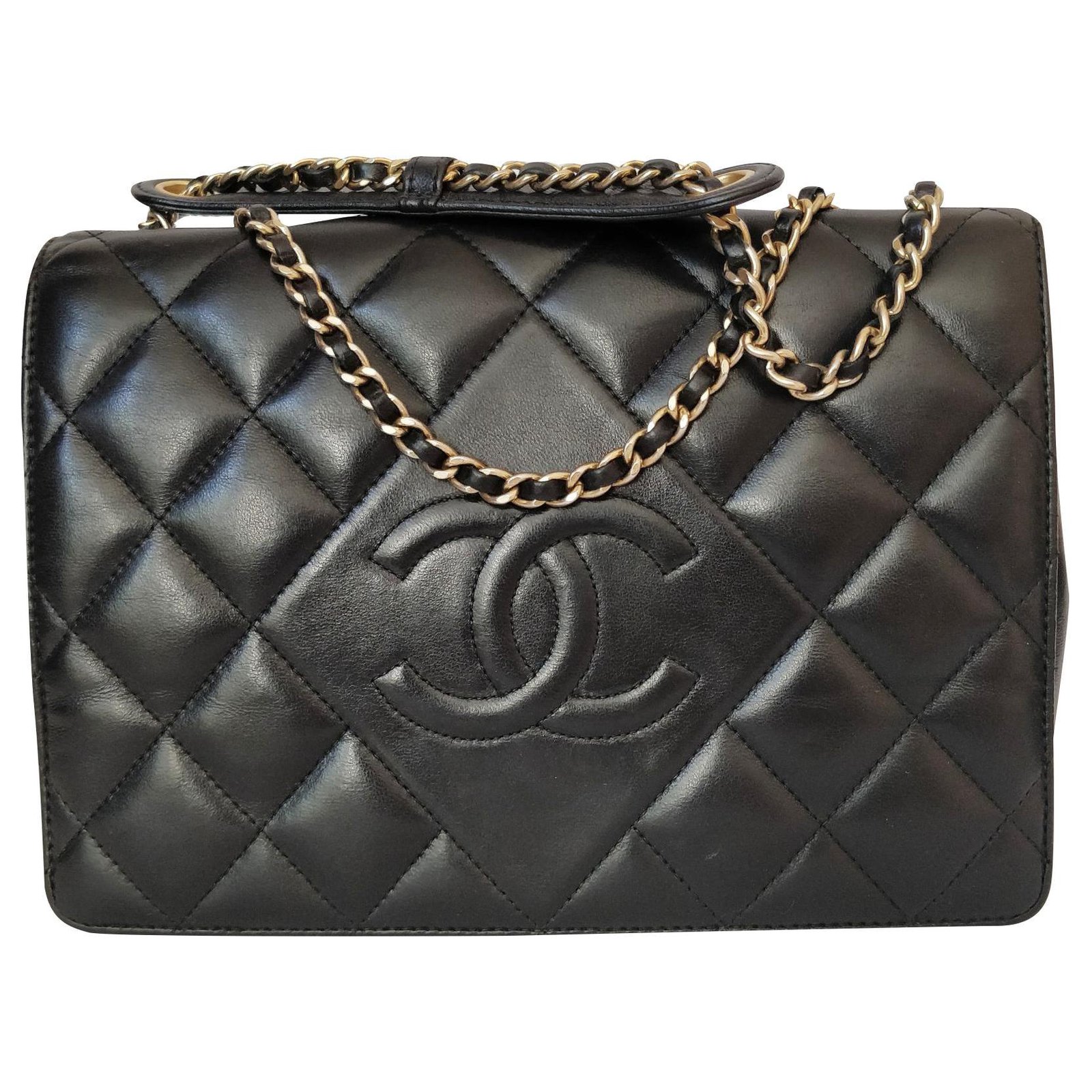 Chanel Black Crossbody Bag Leather ref.185031 - Joli Closet