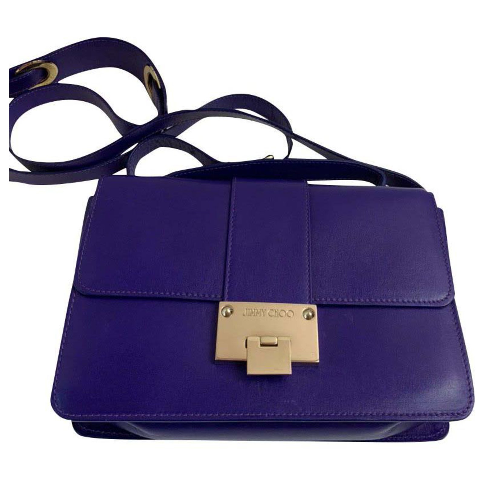 Jimmy Choo Purple Leather ref.185168 - Joli Closet