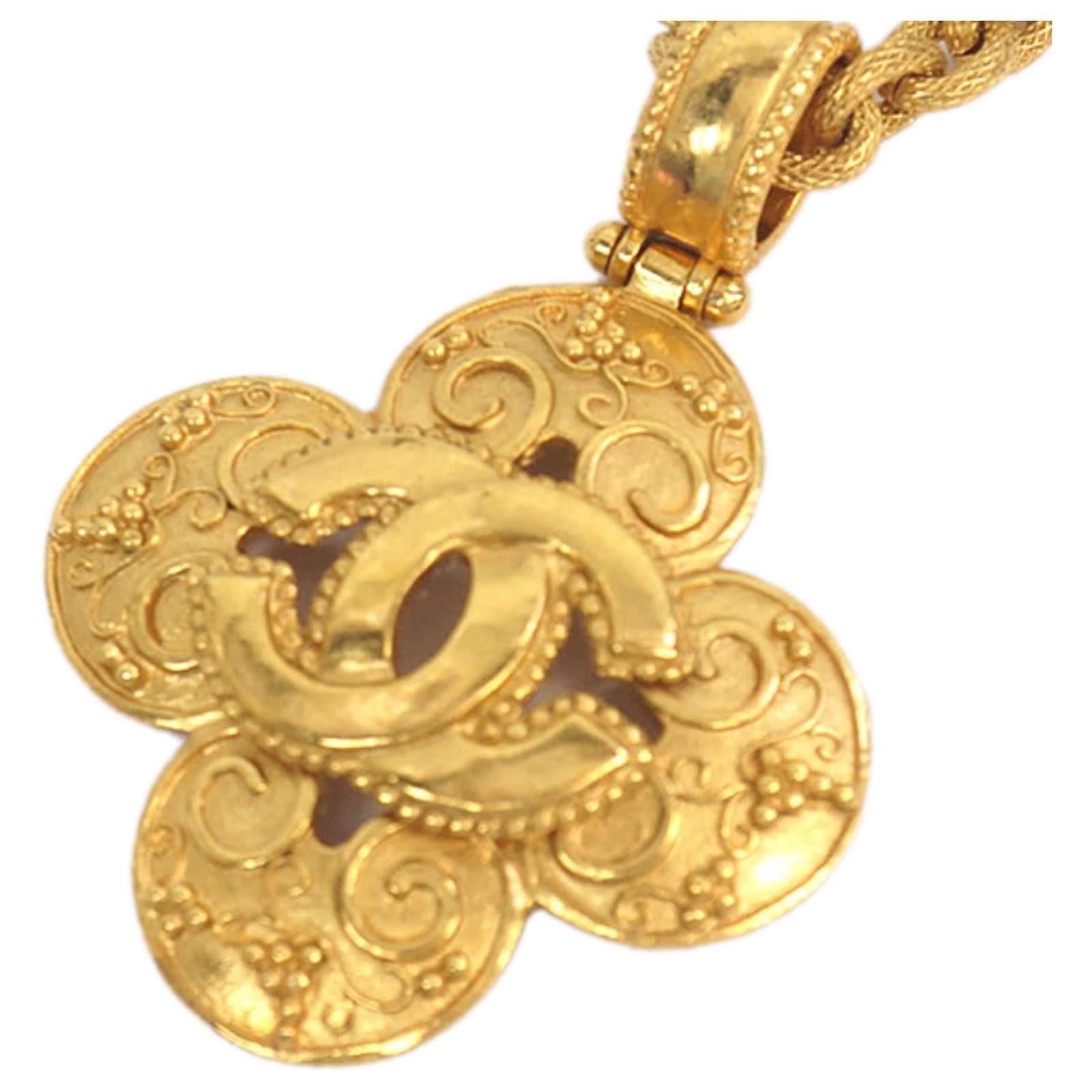 Cc necklace Chanel Gold in Gold plated - 31908352
