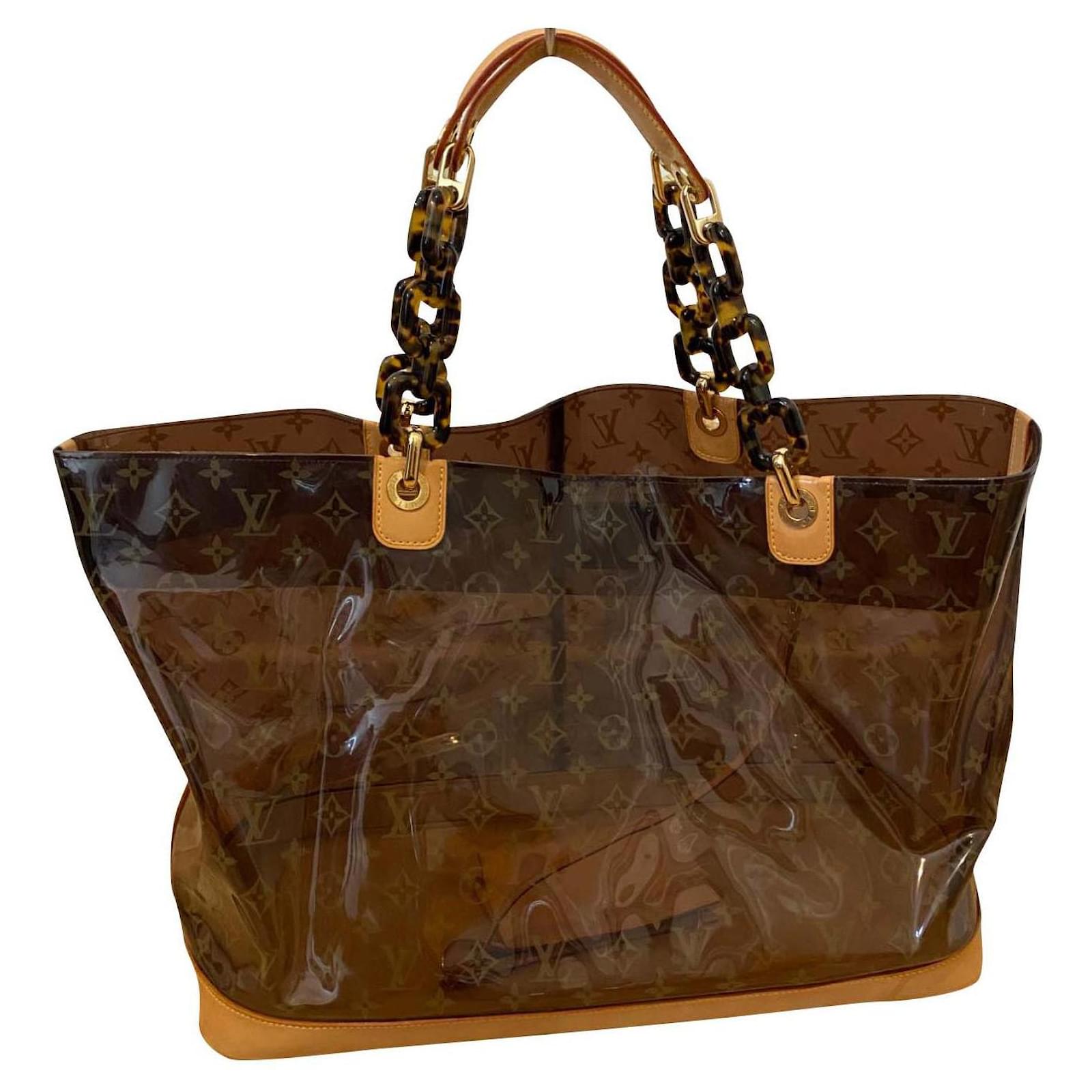 Louis Vuitton ambra Marrone scuro Pelle Plastica ref.185332 - Joli Closet