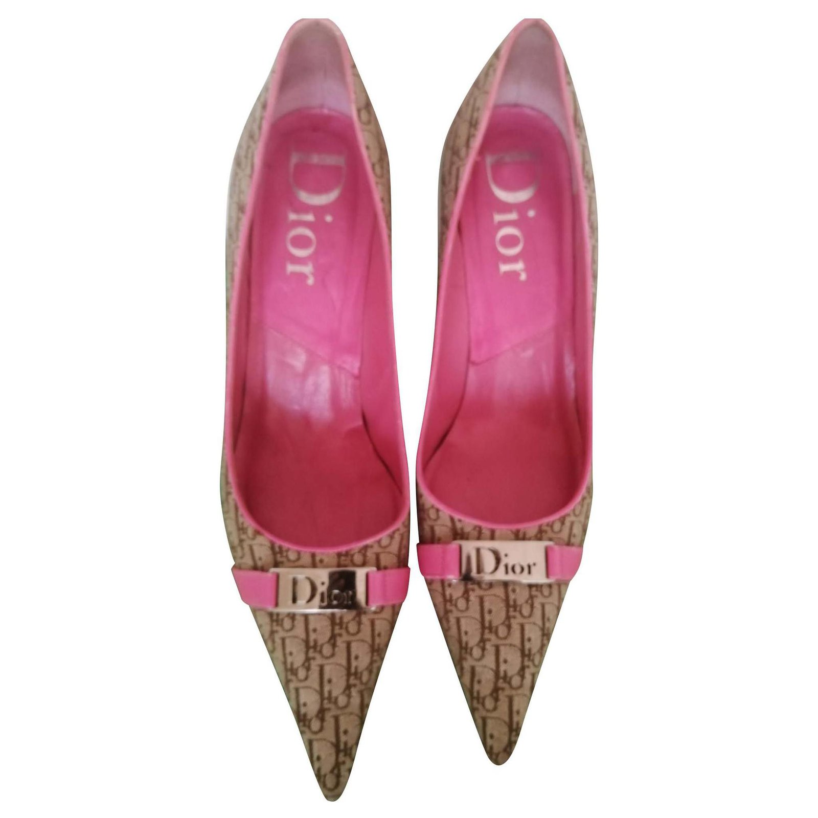 Dior Heels Heels Cloth Beige ref.185445 