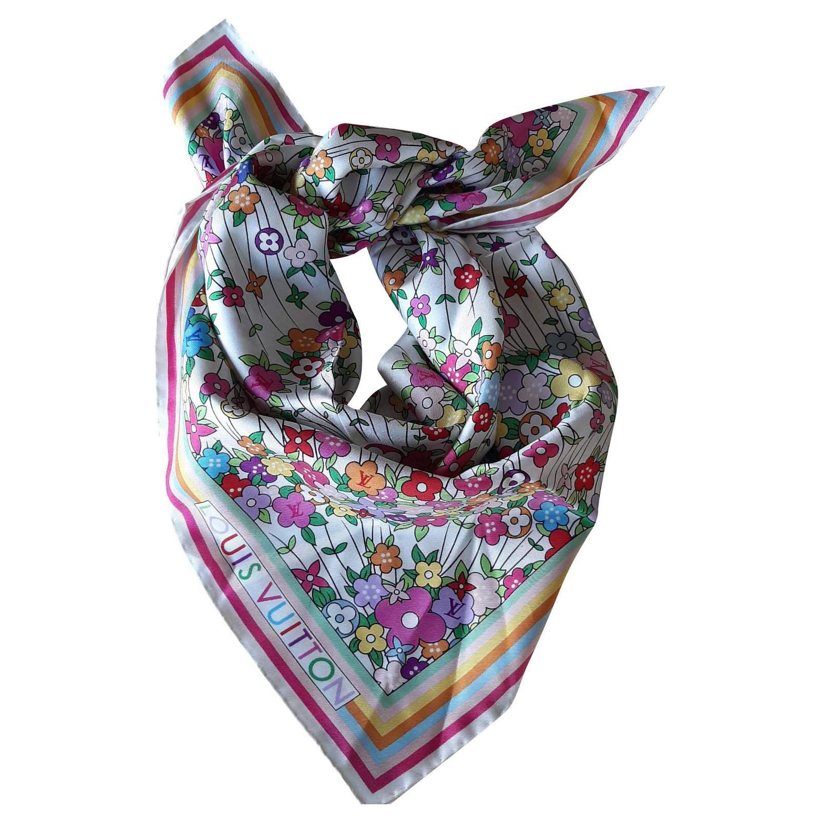 Louis Vuitton Silk scarf Multiple colors ref.185478 - Joli Closet