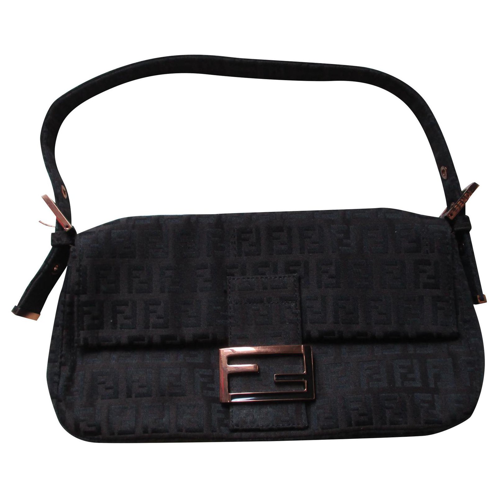 Fendi Baguette Dark brown Cloth ref.185538 - Joli Closet