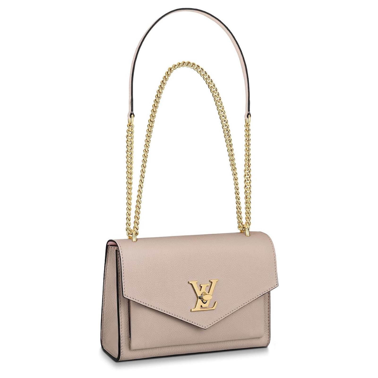 Louis Vuitton Mylockme Leather Handbag Beige ref.185923 - Joli Closet