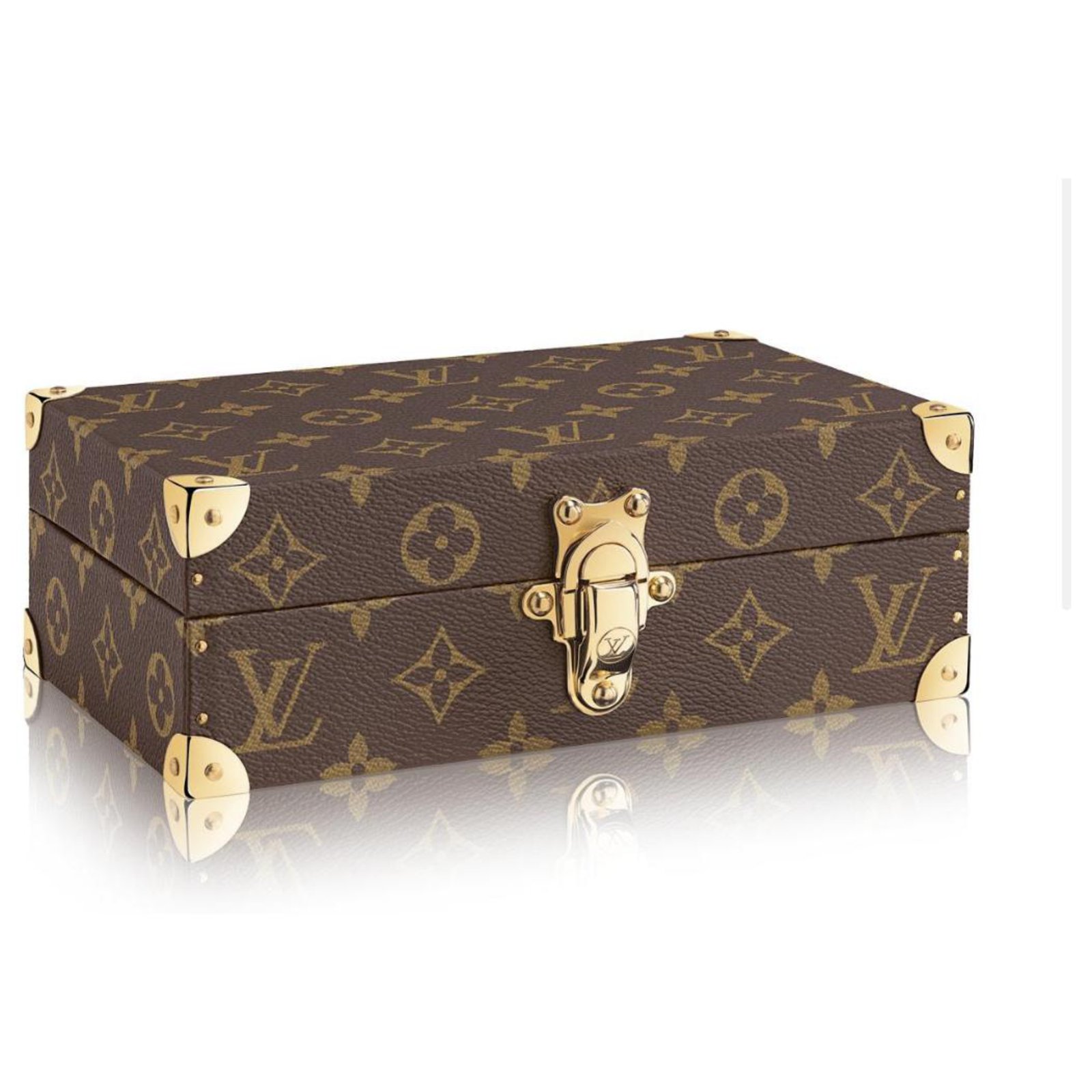 Auténtica caja estilo cajón vacío con letras doradas Louis Vuitton 8x  5,25 x 1,5