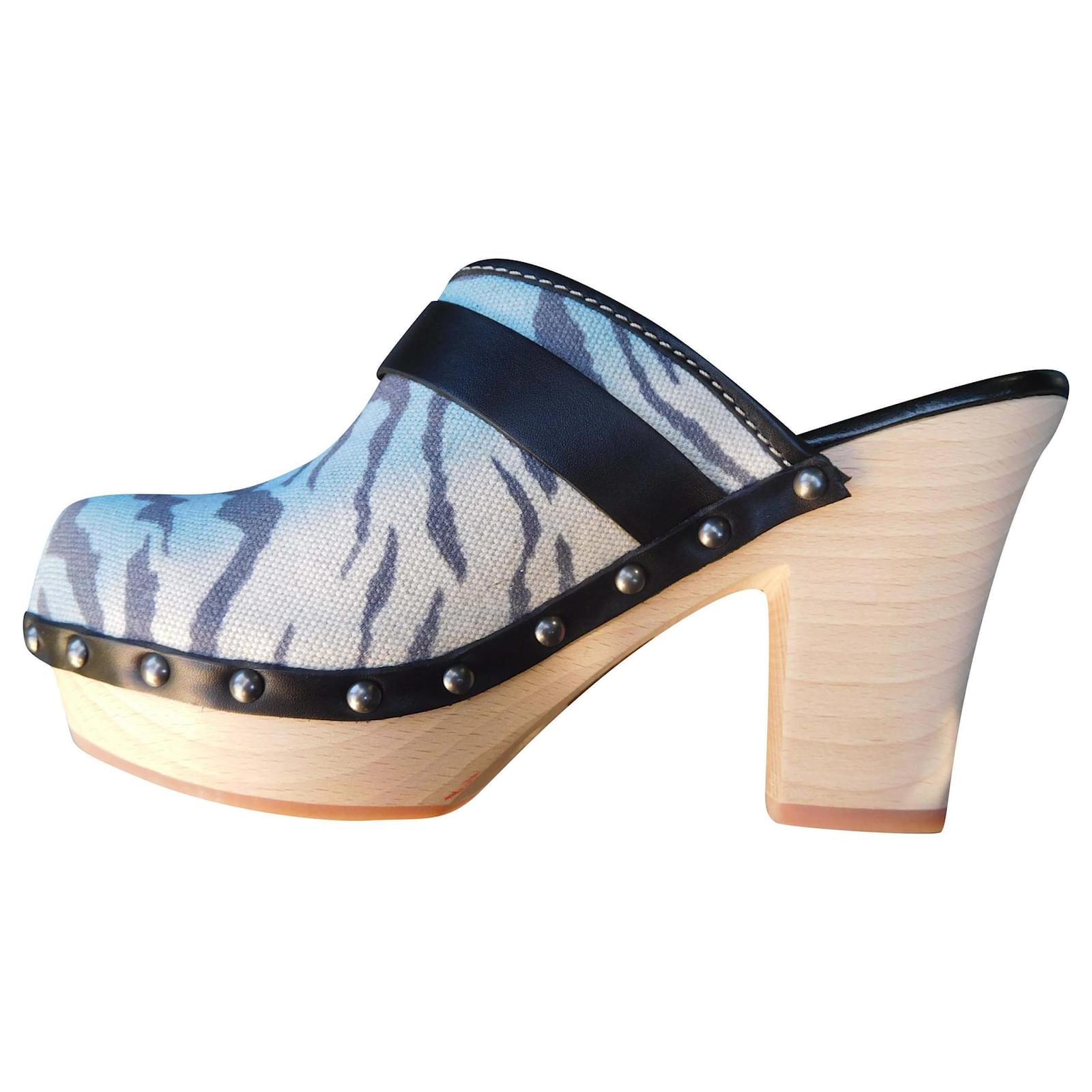 light blue clogs