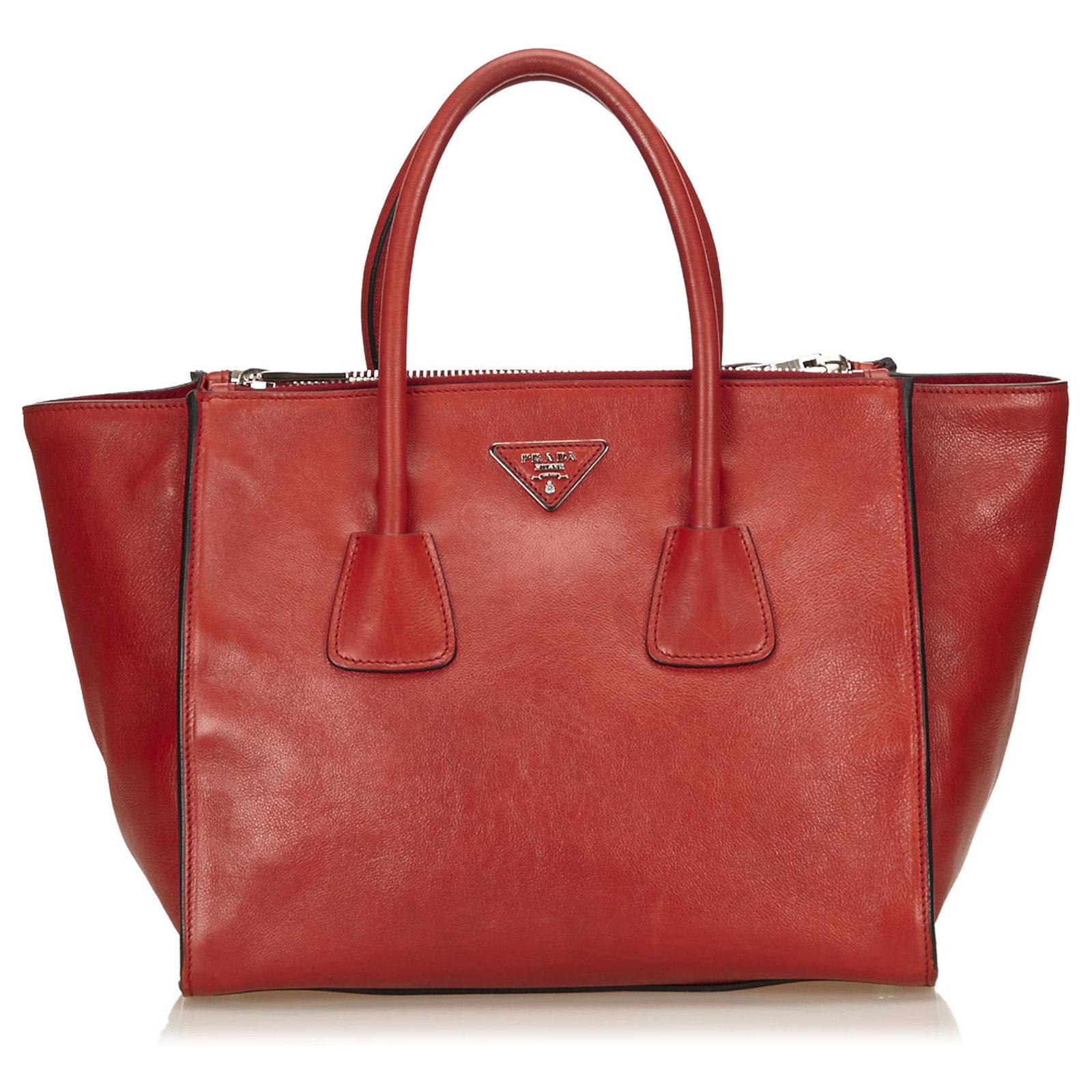 Bolso Prada Saffiano de Cuero Rojo Roja  - Joli Closet