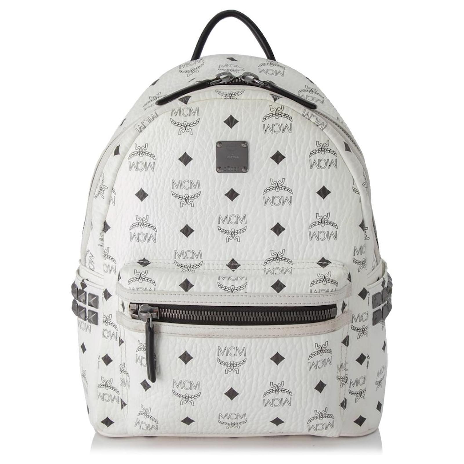 MCM Stark Side Studs Small-Medium Visetos Backpack Black – voilà.id