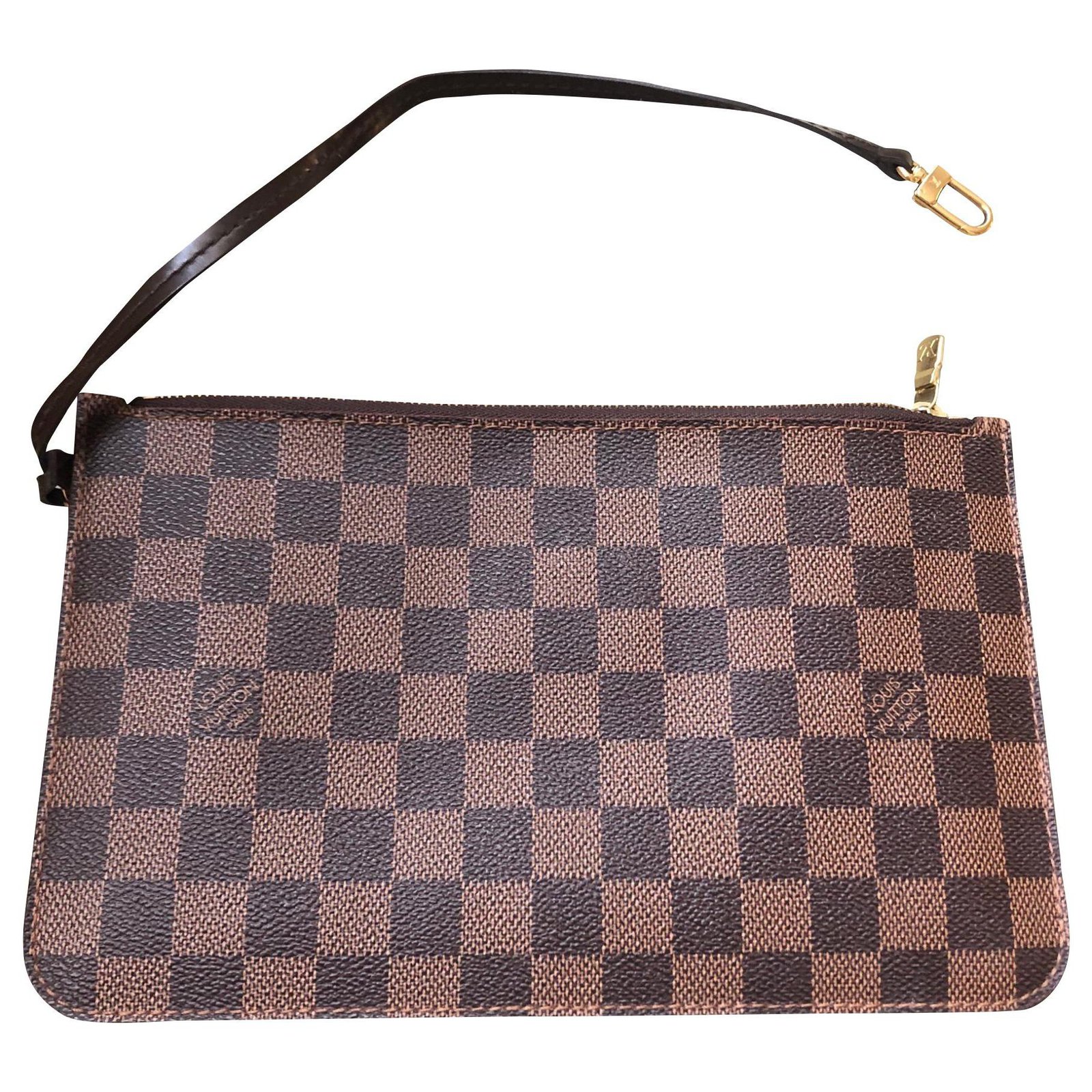 Louis Vuitton Neverfull clutch bag Brown Cloth ref.186886 - Joli Closet