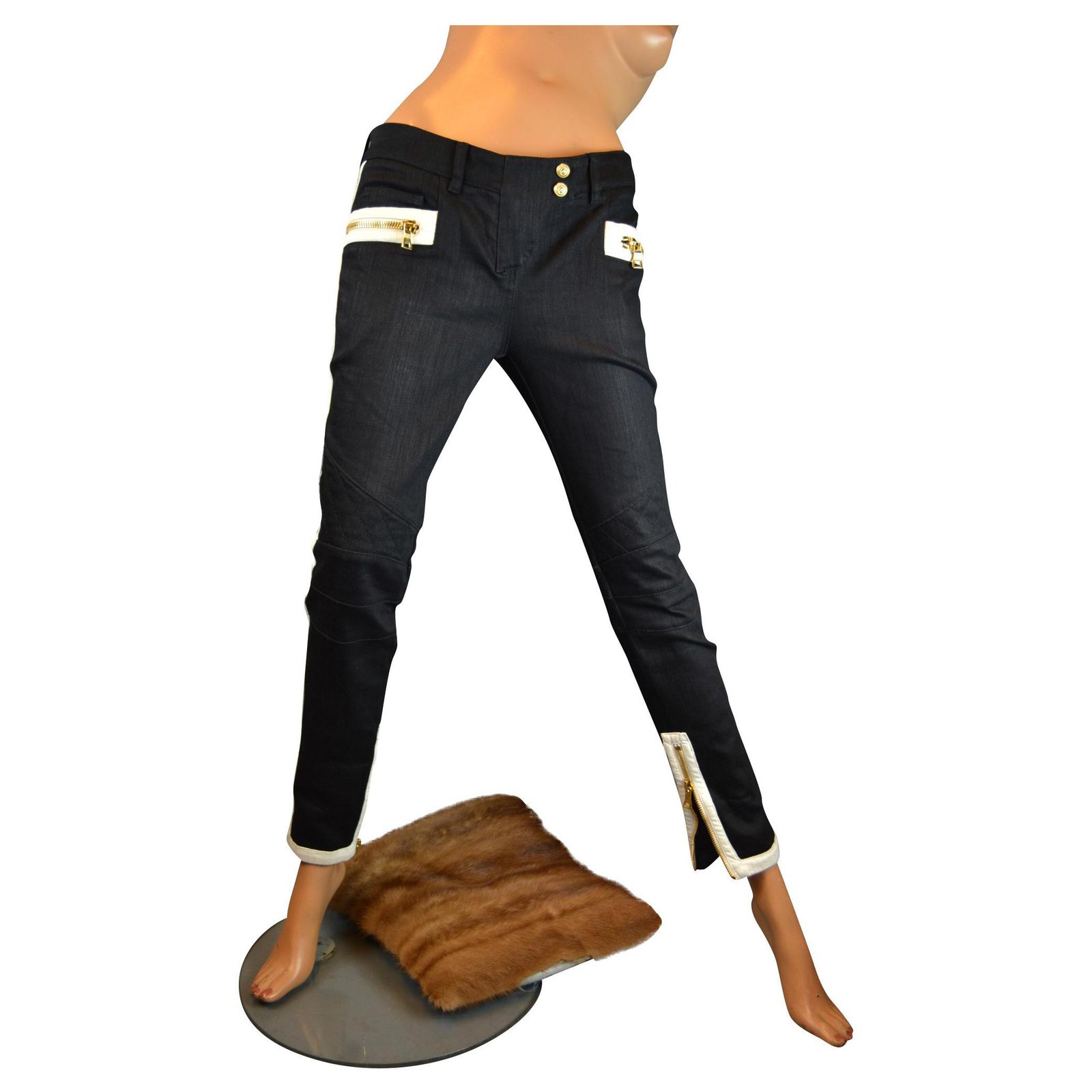 Monogram Wide Leg Pants in Black - Balmain | Mytheresa