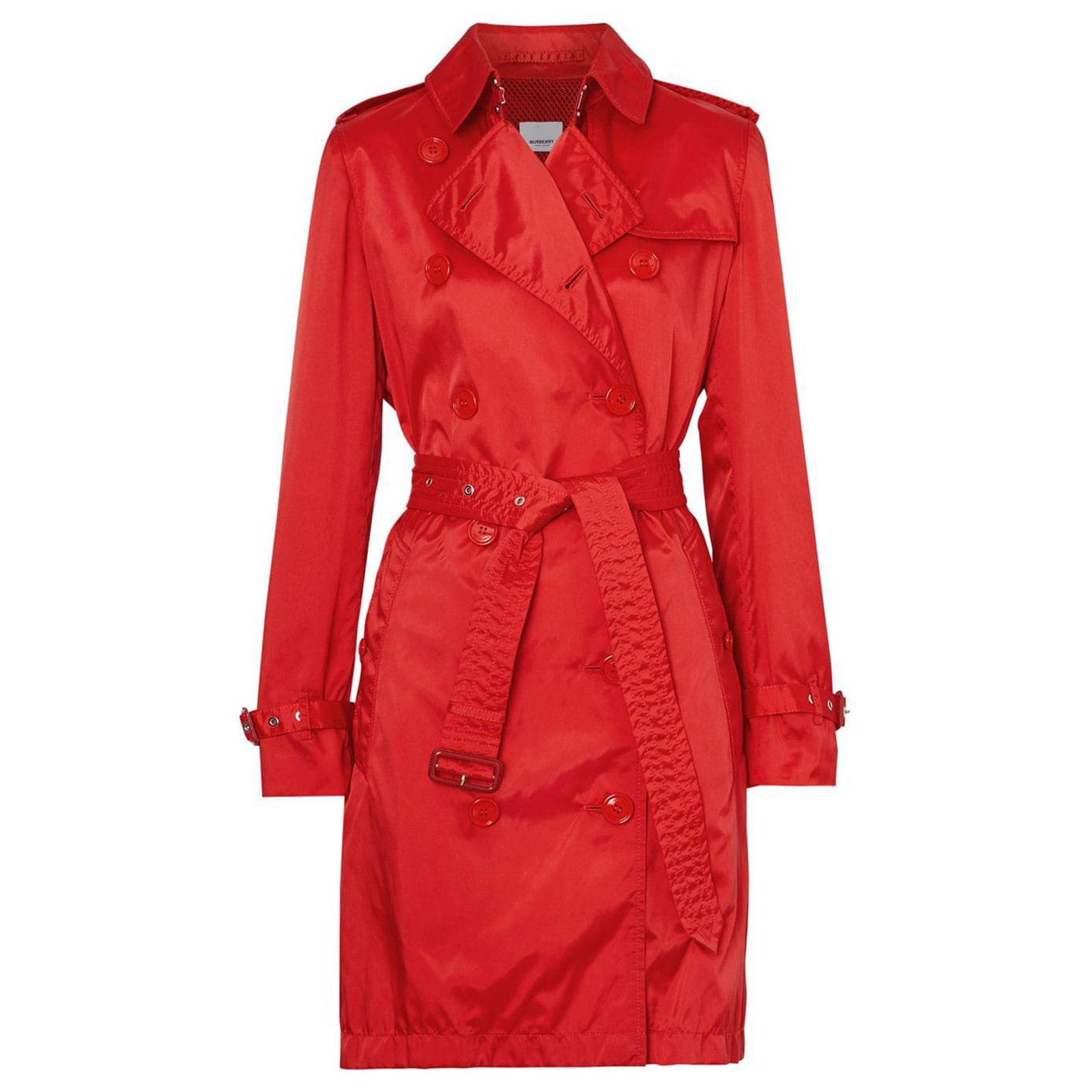 red burberry trench