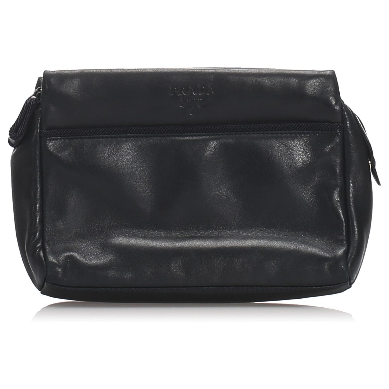 prada leather clutch