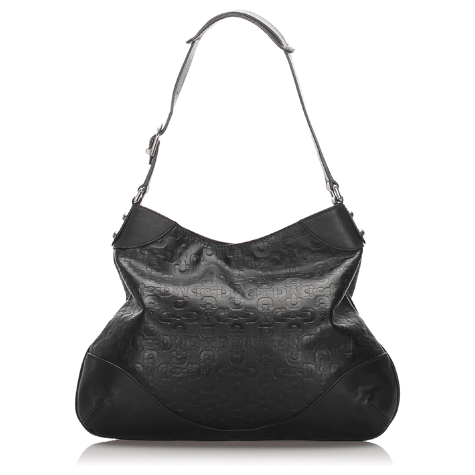 gucci embossed leather hobo