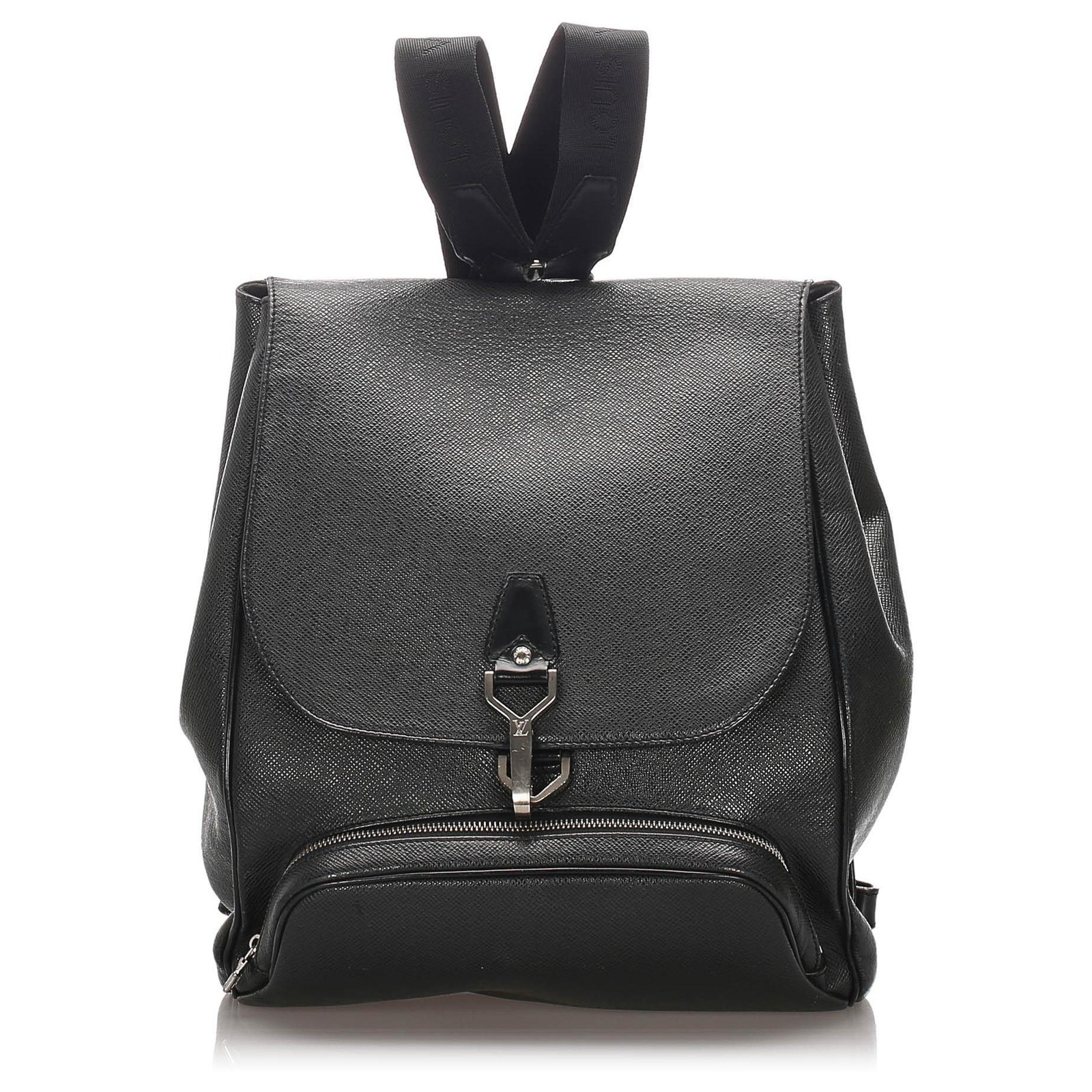 Louis Vuitton Black Taiga Leather Cassiar Backpack ref.187974 - Joli Closet