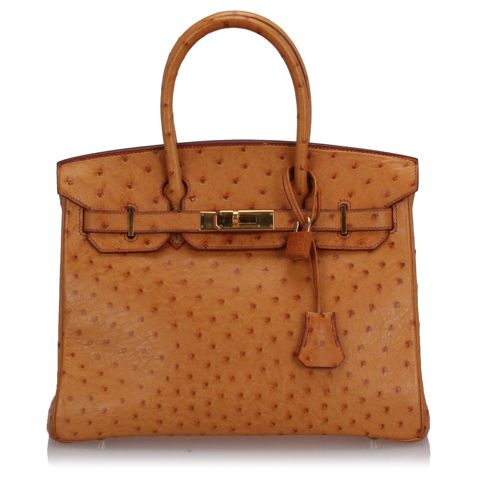 Acapulco Hermès Hermes Orange Ostrich Birkin 30 Leather Exotic leather  ref.188193 - Joli Closet