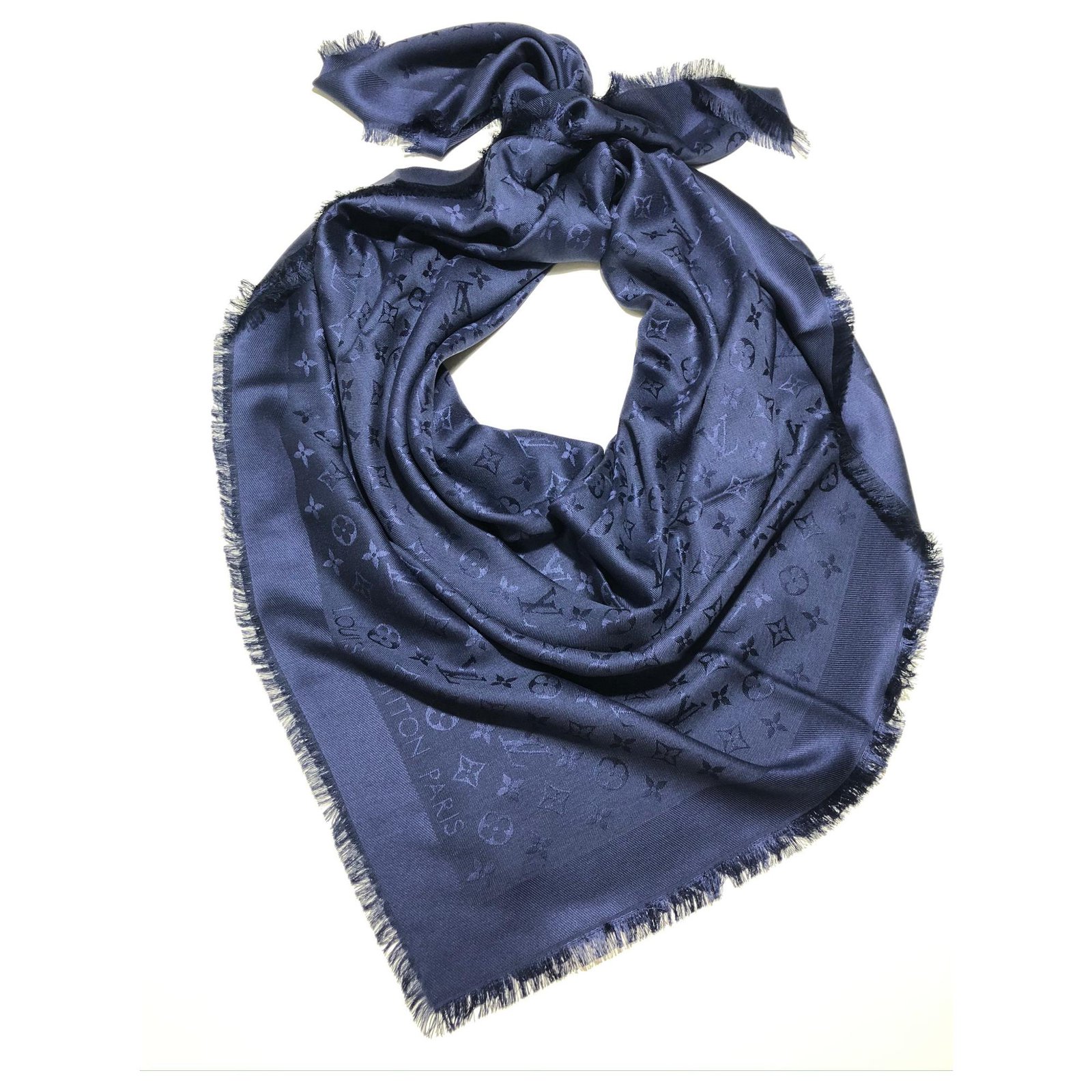 Louis Vuitton blue monogram Silk Wool ref.188204 - Joli Closet