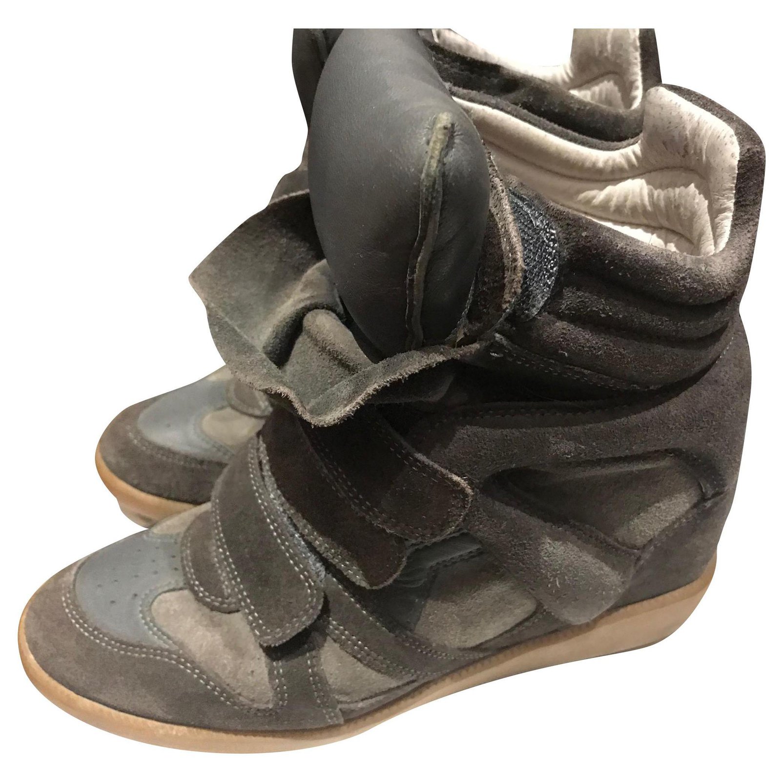 Håndfuld erhvervsdrivende Eller enten Isabel Marant Sneakers Grey Leather ref.188265 - Joli Closet