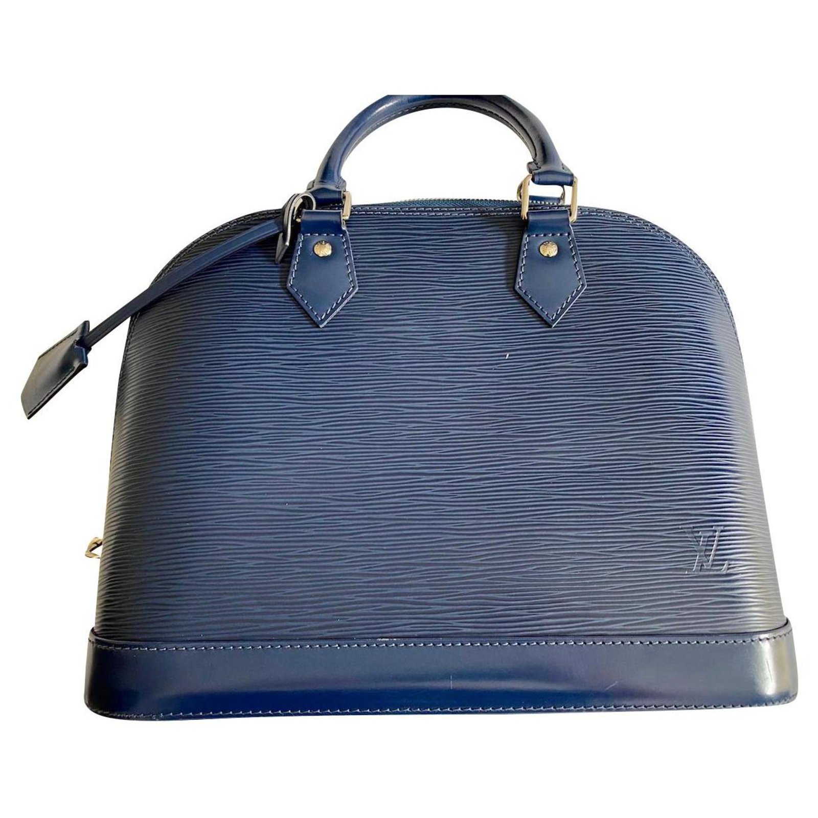 Louis Vuitton IMPECCABLE ALMA MARINE VUITON BAG Navy blue Leather