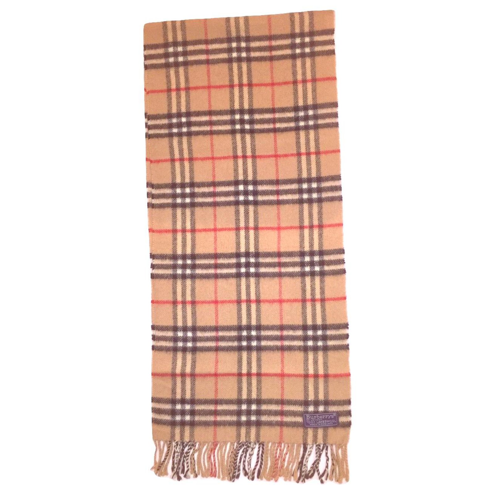 vintage burberry lambswool scarf